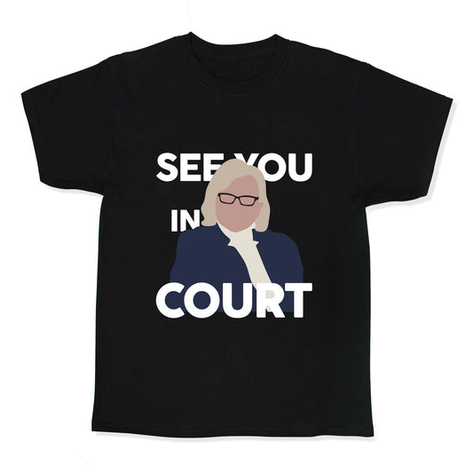 Governor Janet Mills See You In Court  Kids Tee