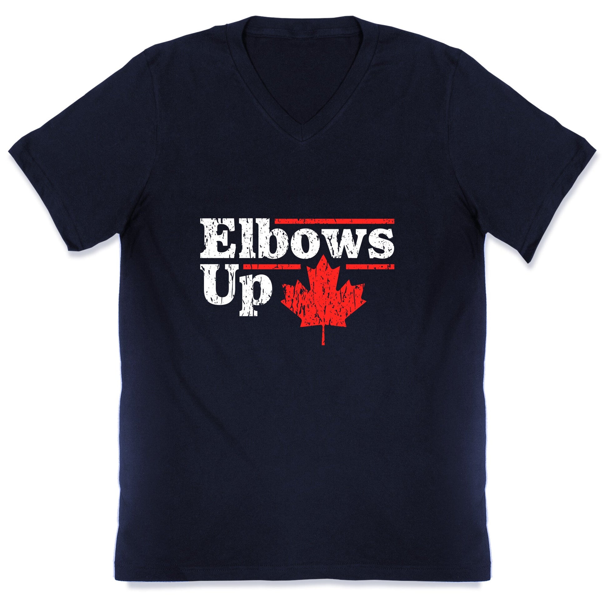 Elbows Up Canada Leaf V-Neck