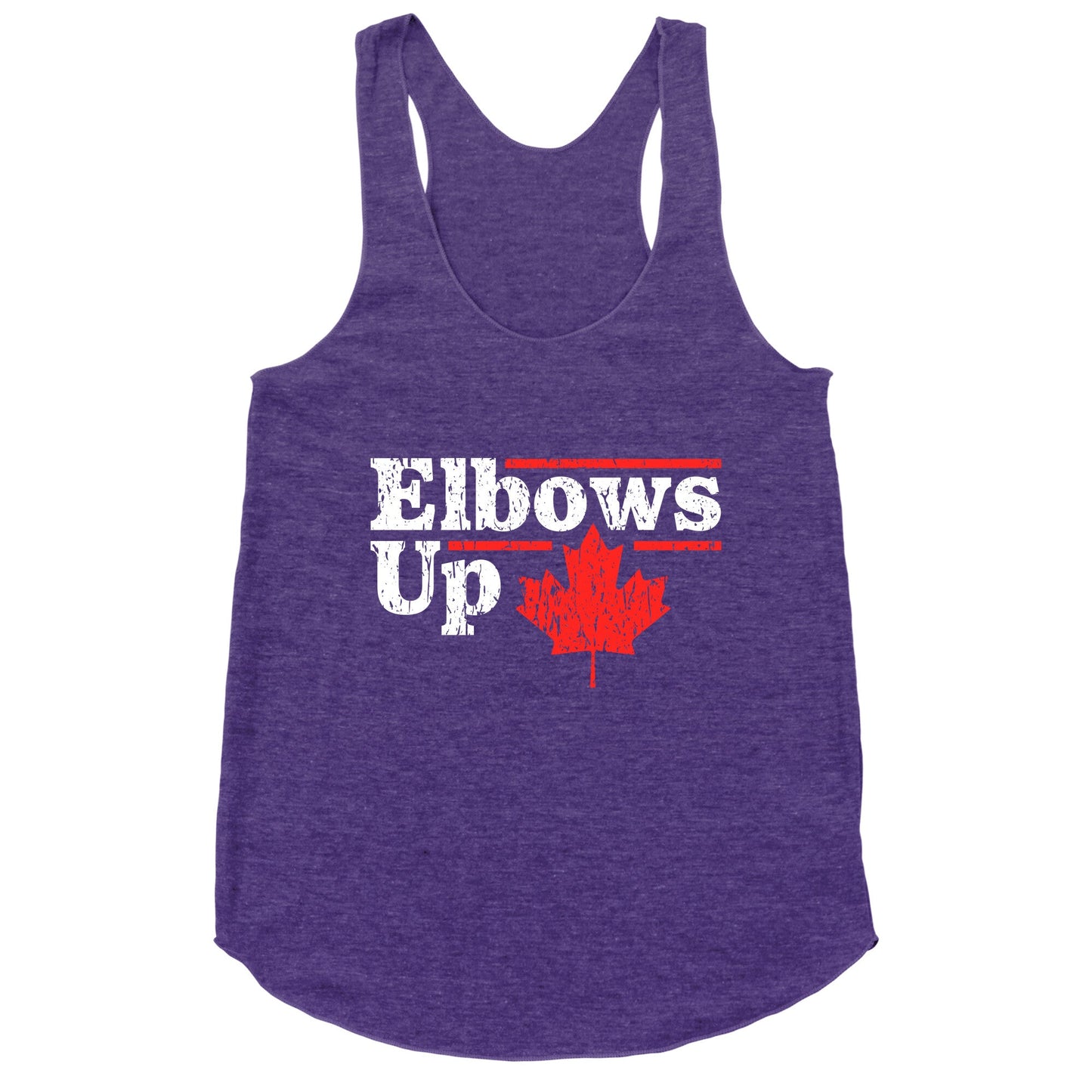 Elbows Up Canada Leaf Racerback Tank