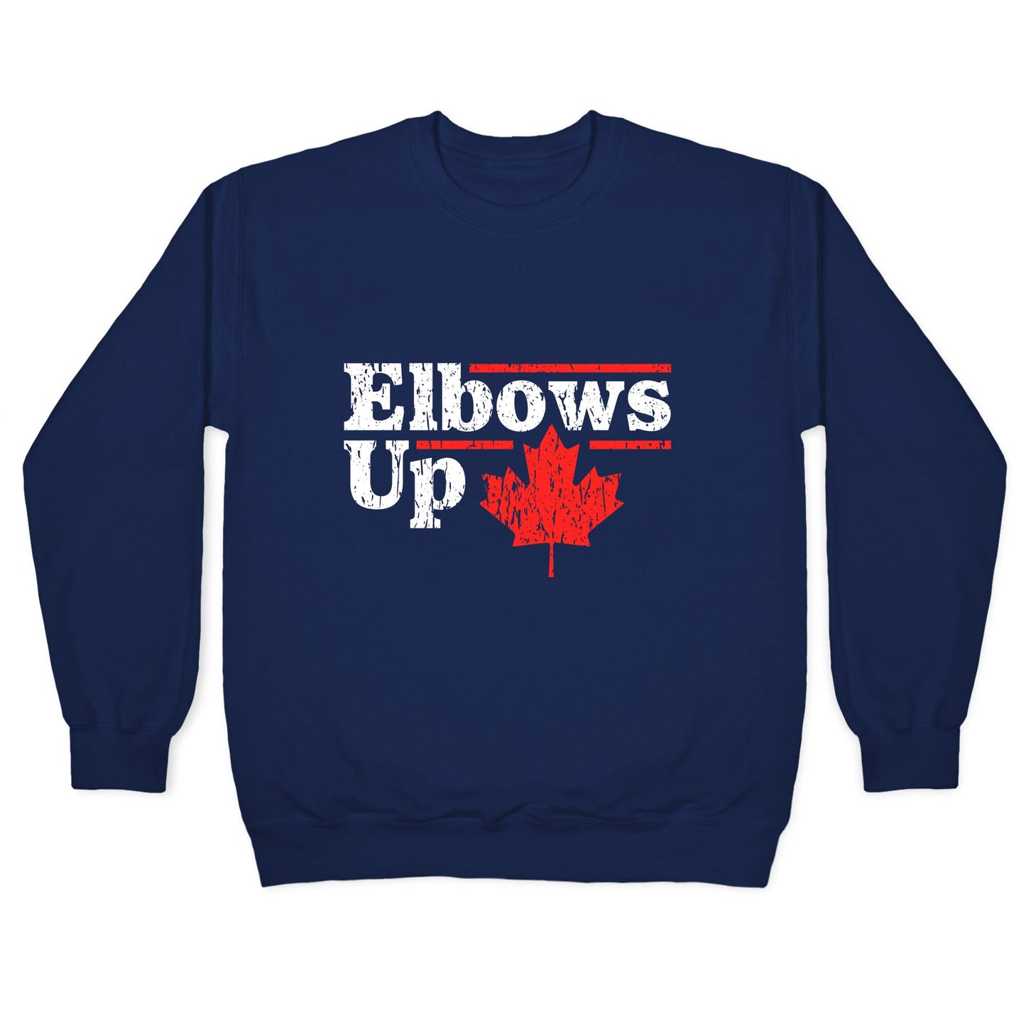Elbows Up Canada Leaf Crewneck Sweatshirt