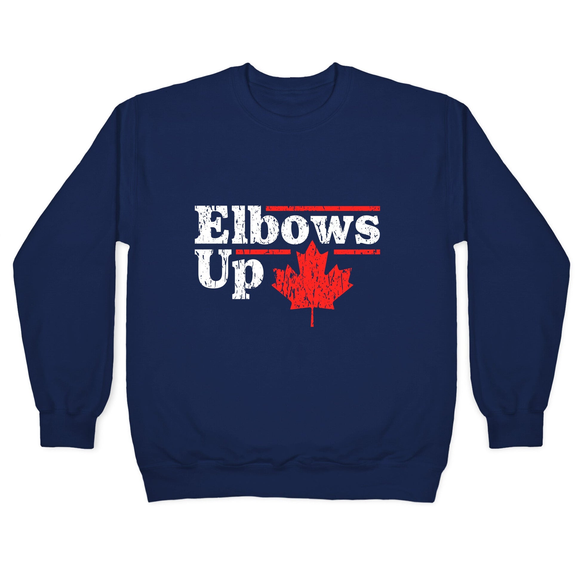 Elbows Up Canada Leaf Crewneck Sweatshirt