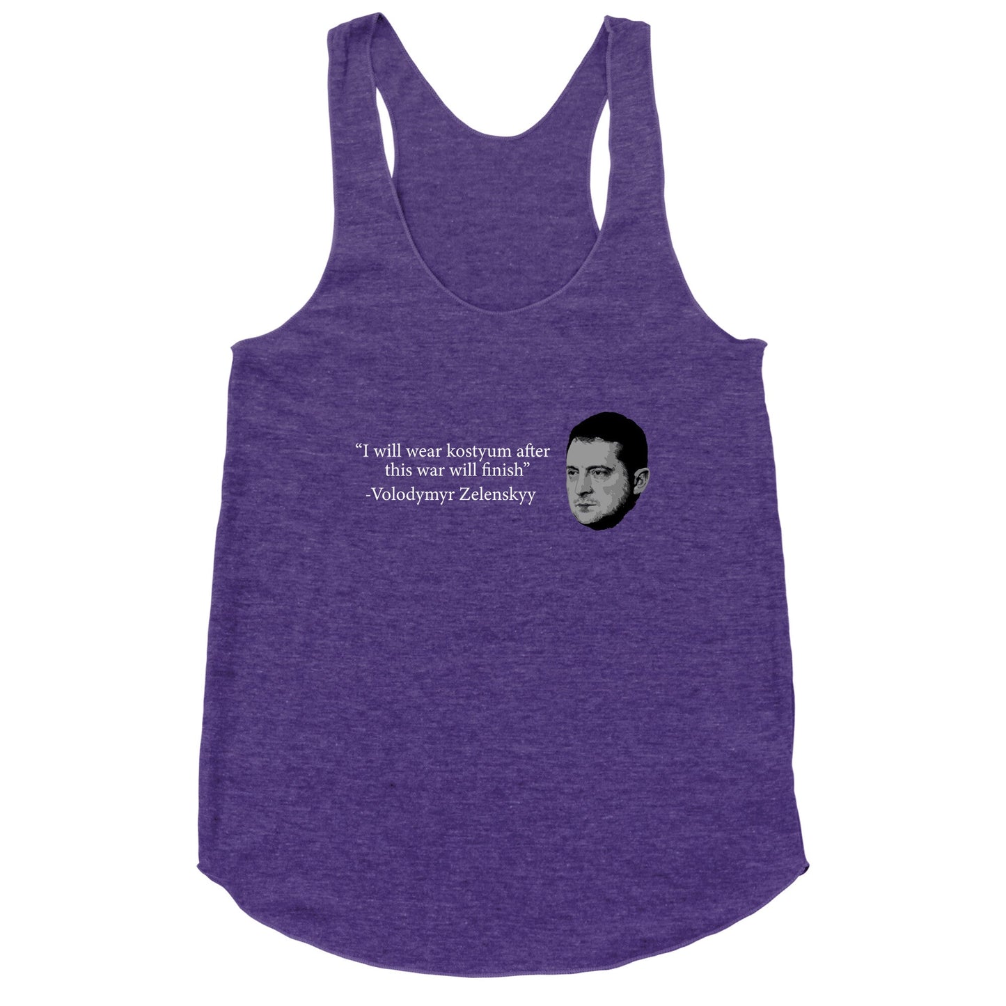 Zelensky Trump Costume Quote Racerback Tank