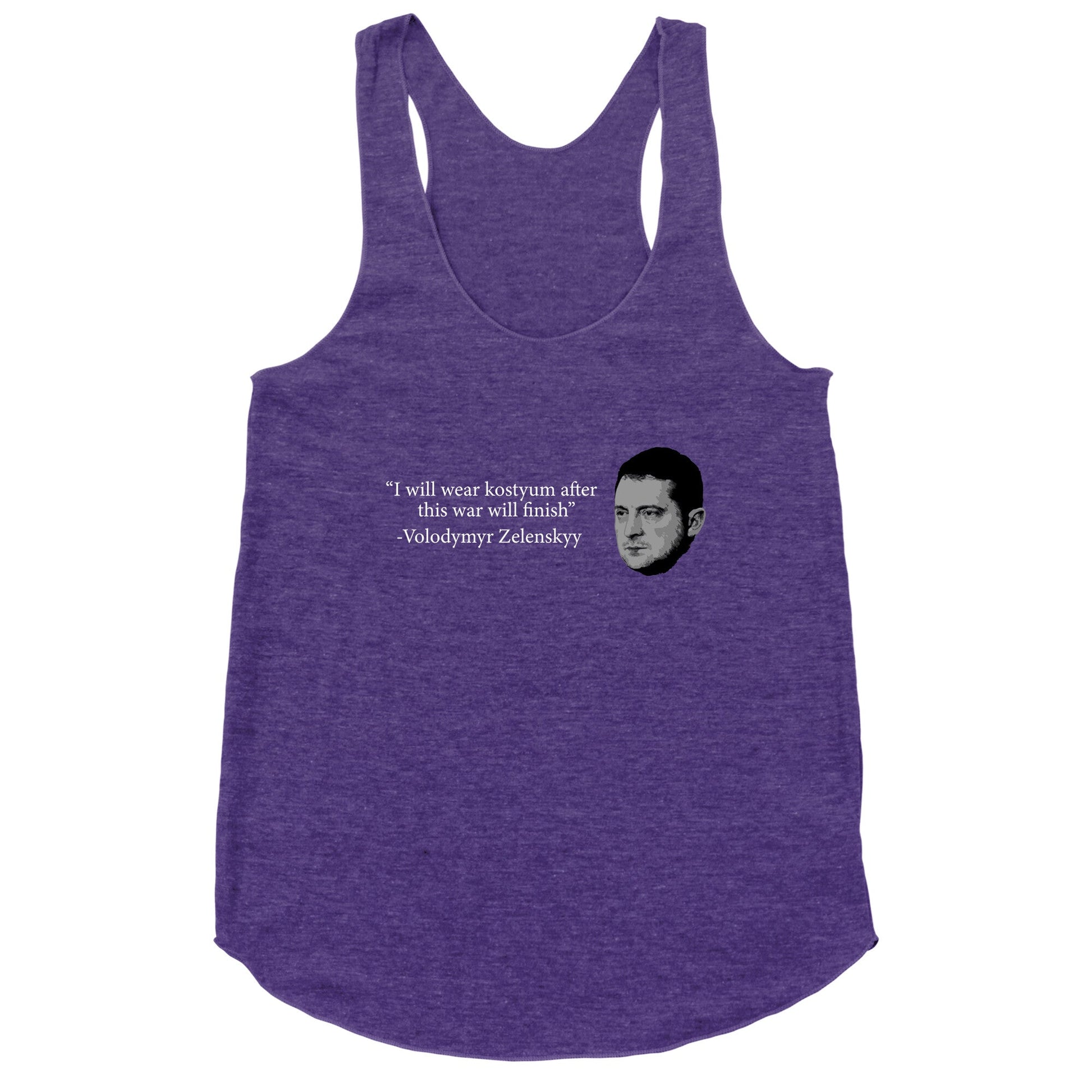 Zelensky Trump Costume Quote Racerback Tank