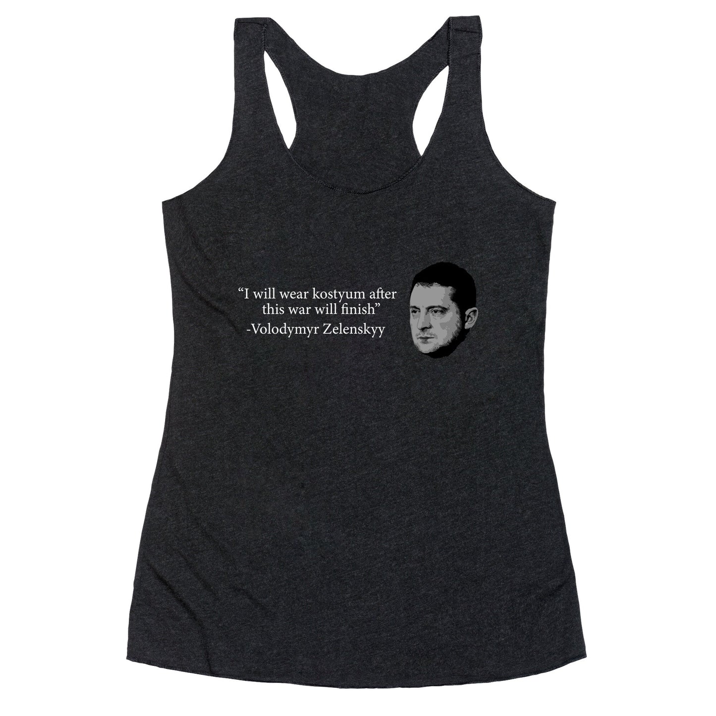 Zelensky Trump Costume Quote Racerback Tank
