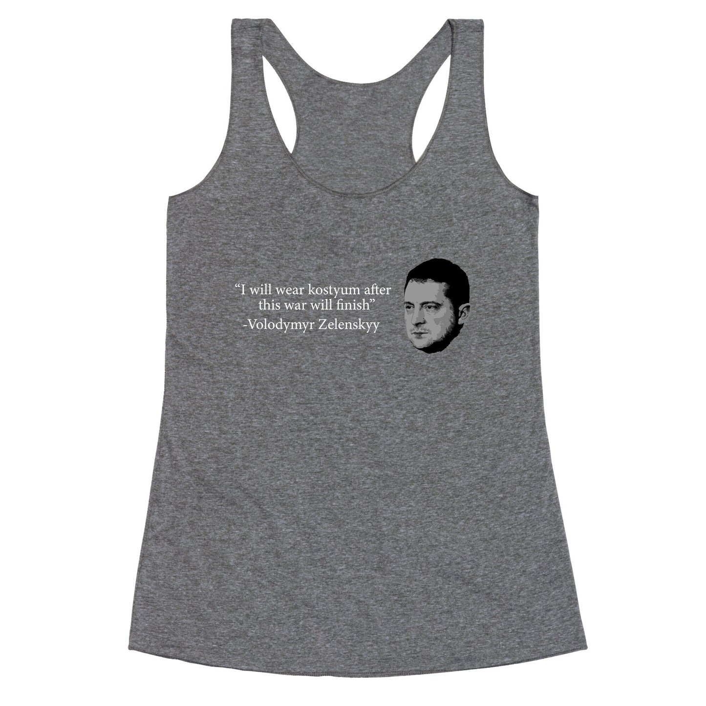 Zelensky Trump Costume Quote Racerback Tank