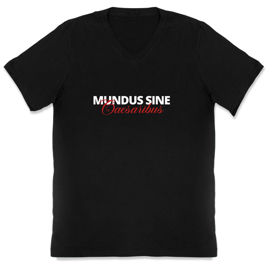 Mundus Sine Caesaribus CEO Quote V-Neck