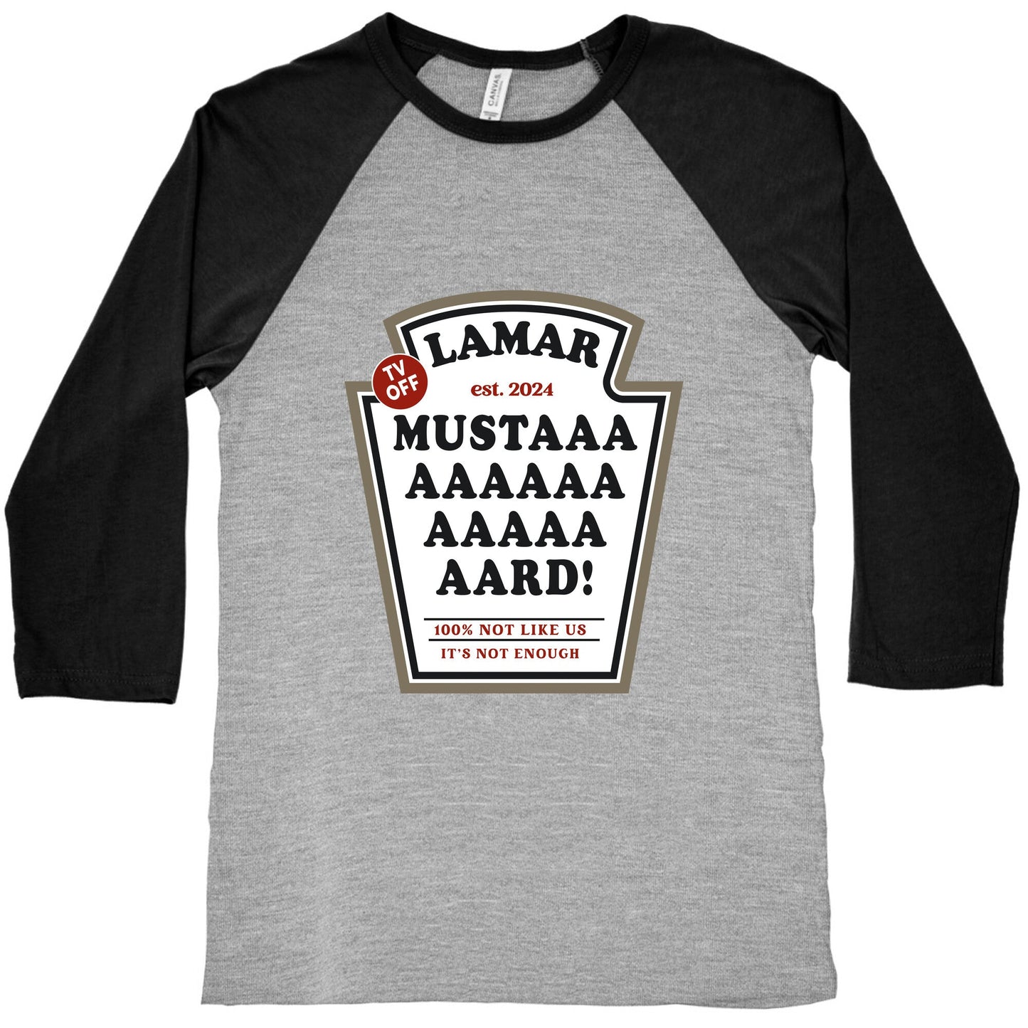 Kendrick Mustard TV Off Baseball Tee