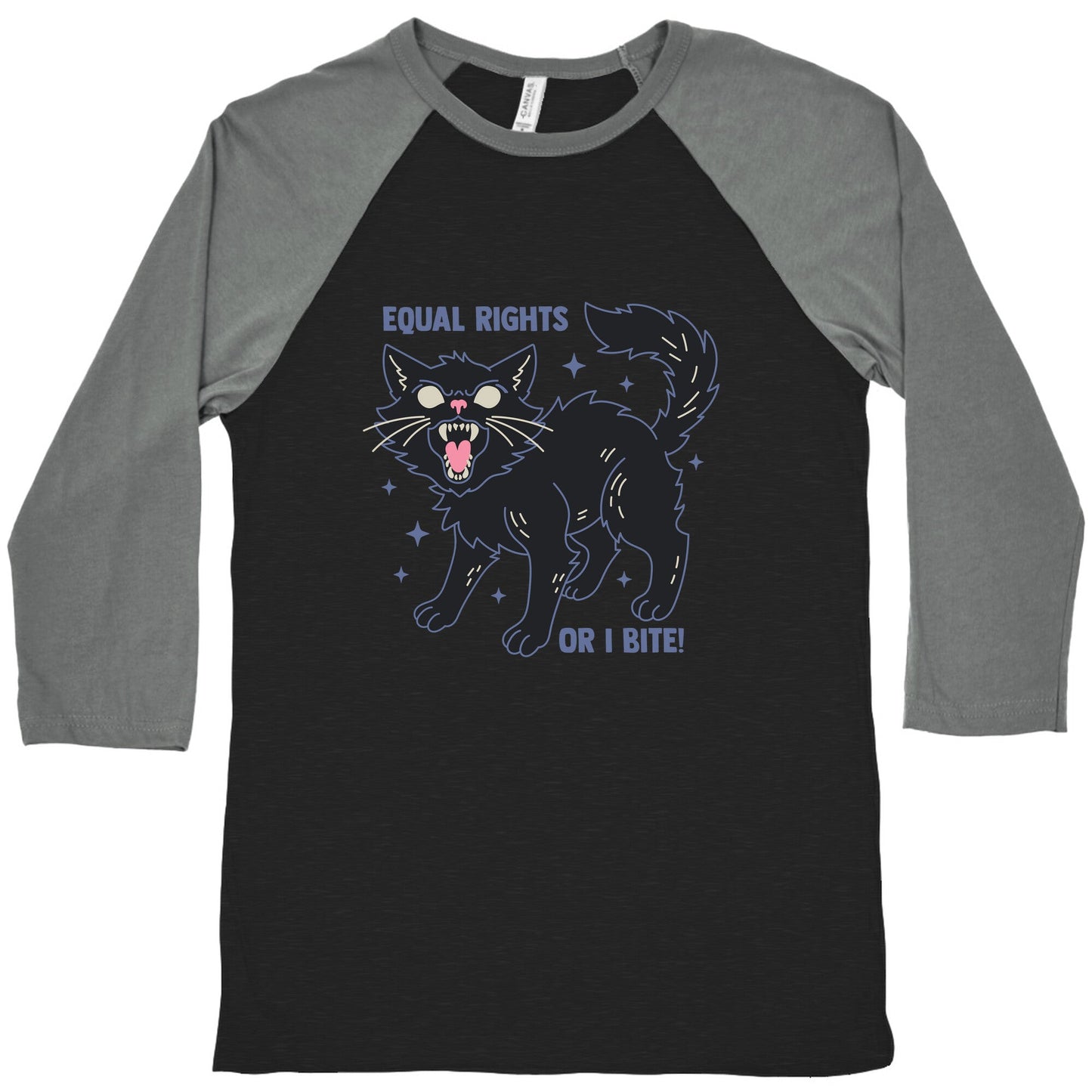 Equal Rights or I Bite Baseball Tee