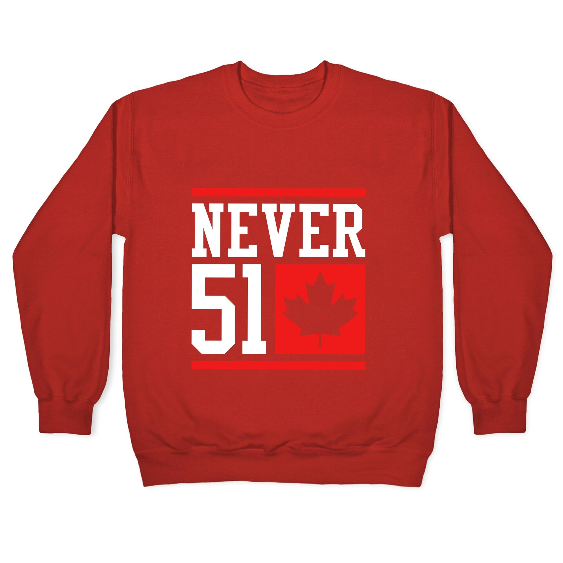 Never 51 Elbows Up Crewneck Sweatshirt