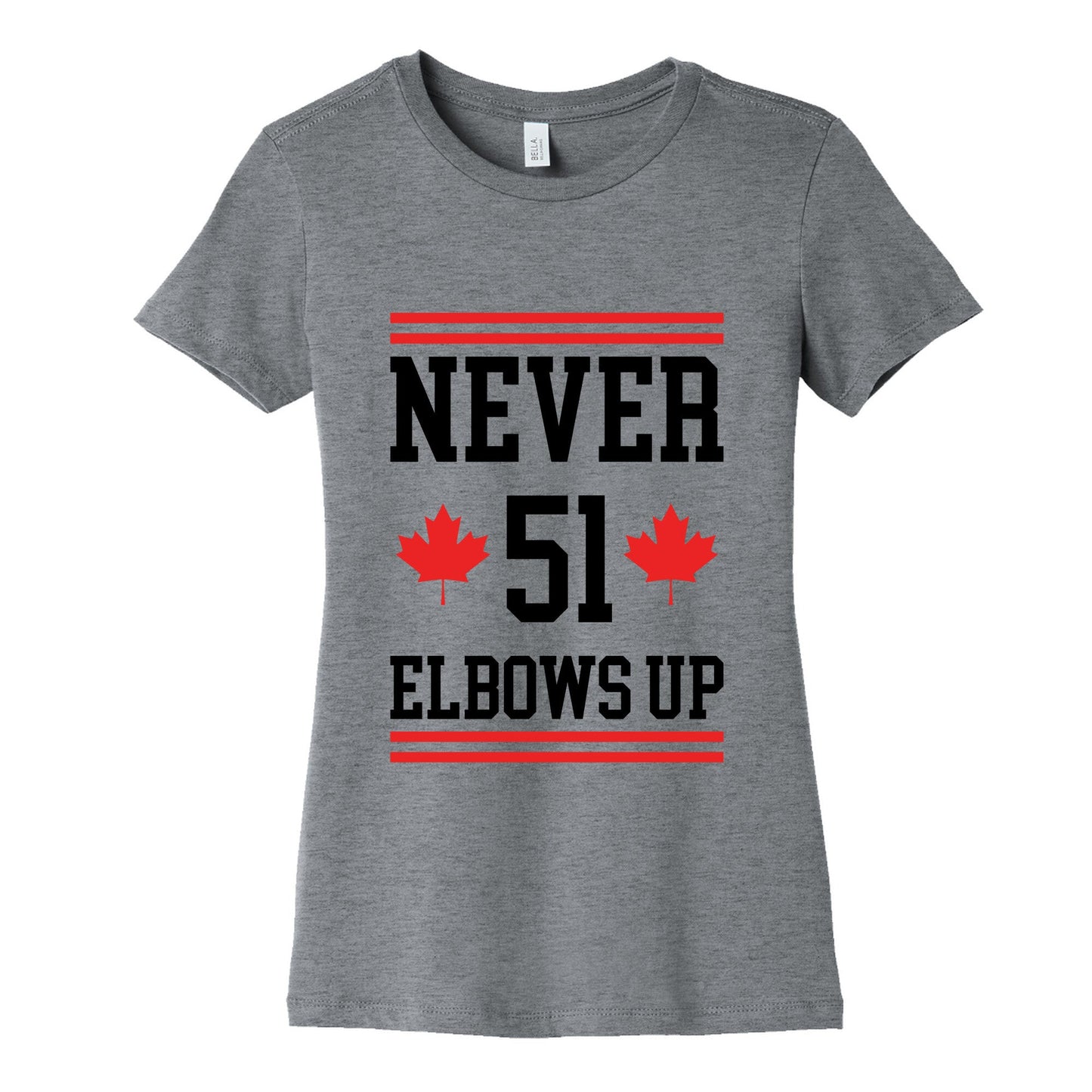 Elbows Up Never 51 Womens Cotton Tee