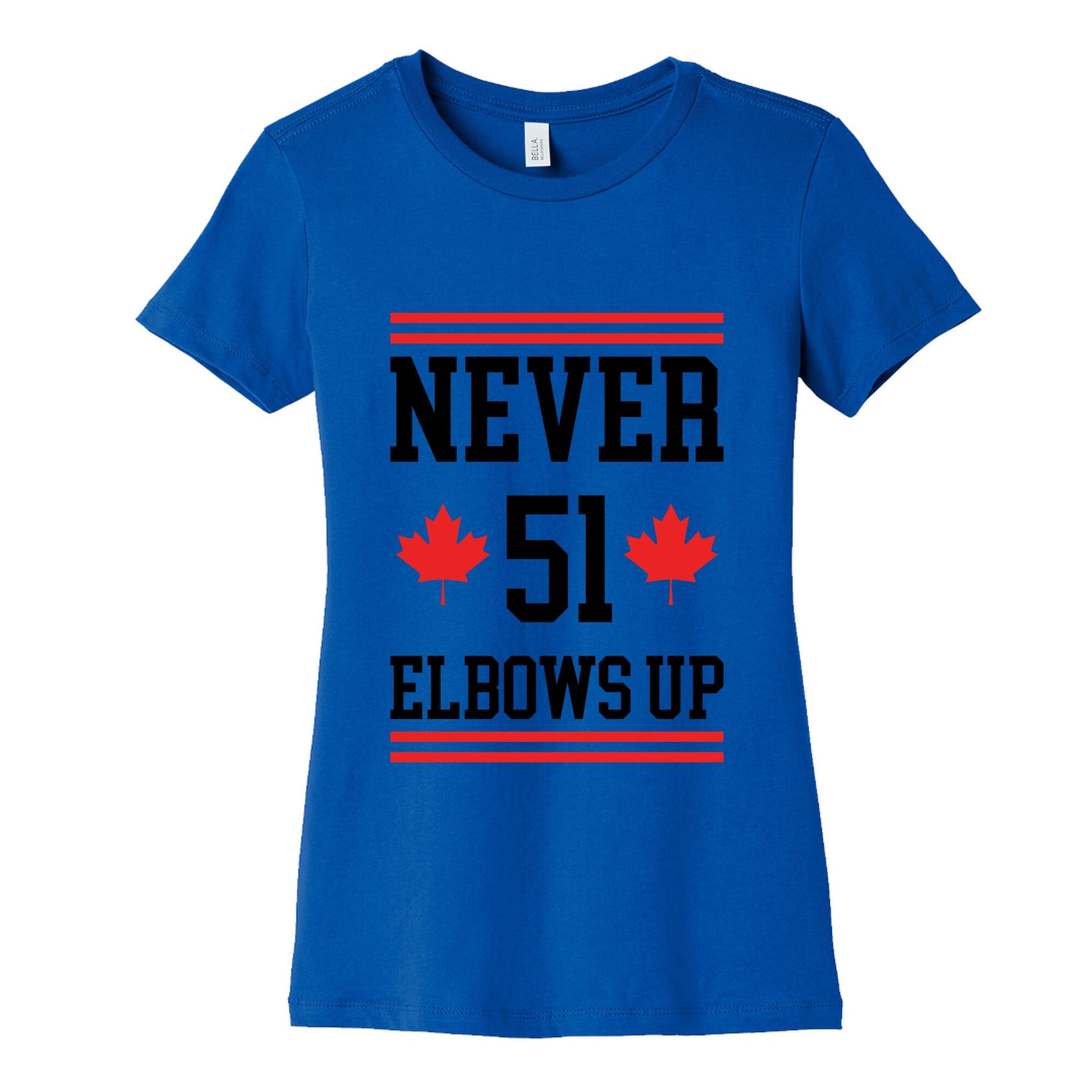 Elbows Up Never 51 Womens Cotton Tee