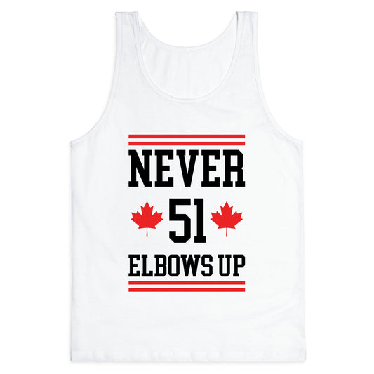 Elbows Up Never 51 Tank Top