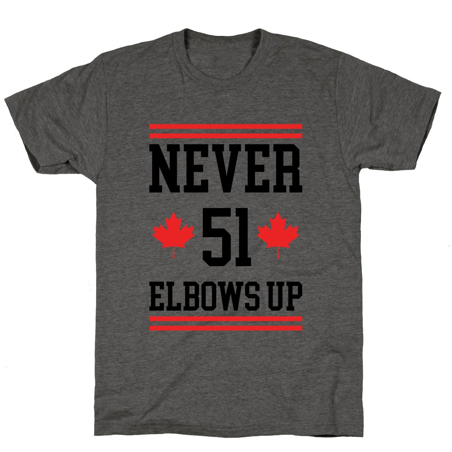 Elbows Up Never 51 Unisex Triblend Tee