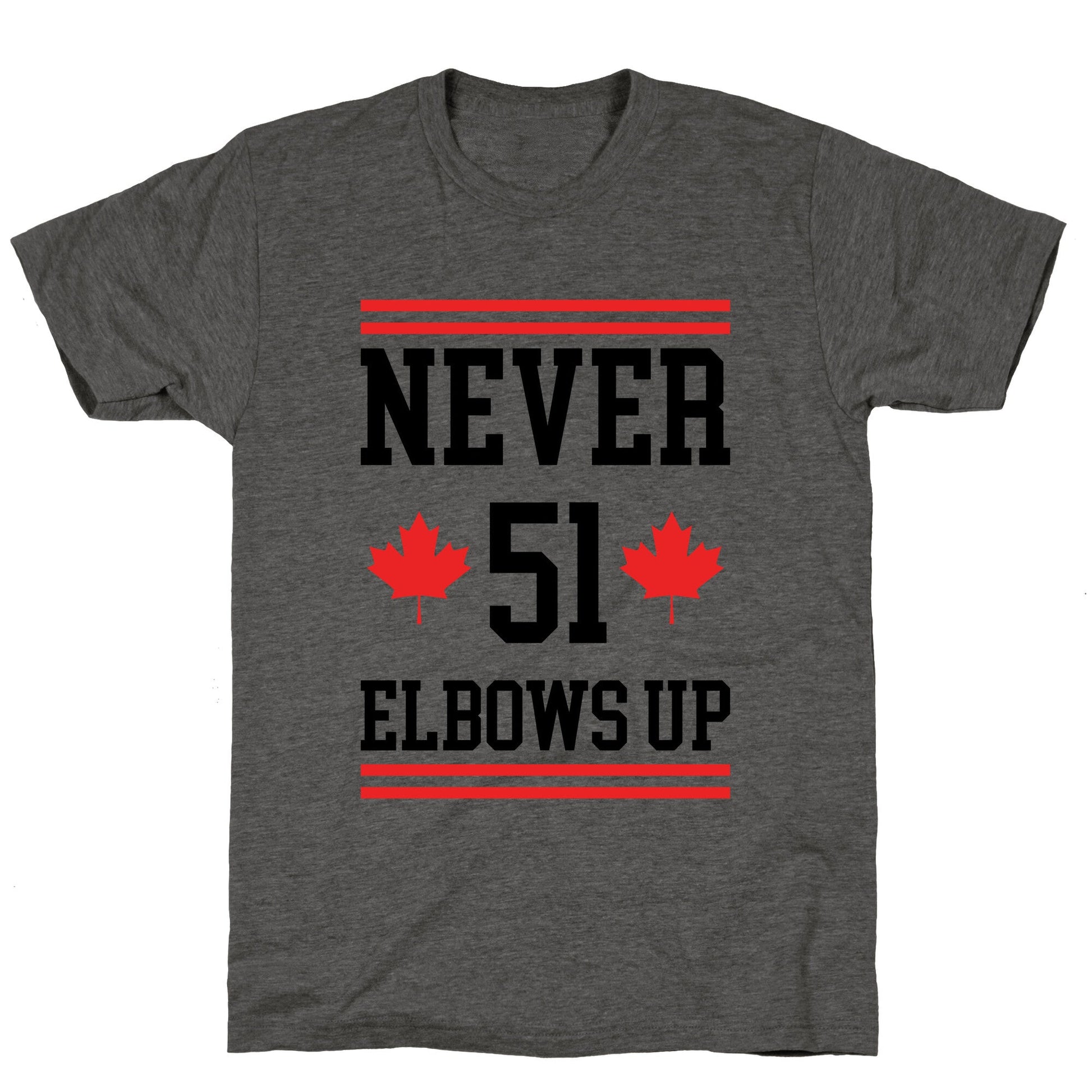 Elbows Up Never 51 Unisex Triblend Tee