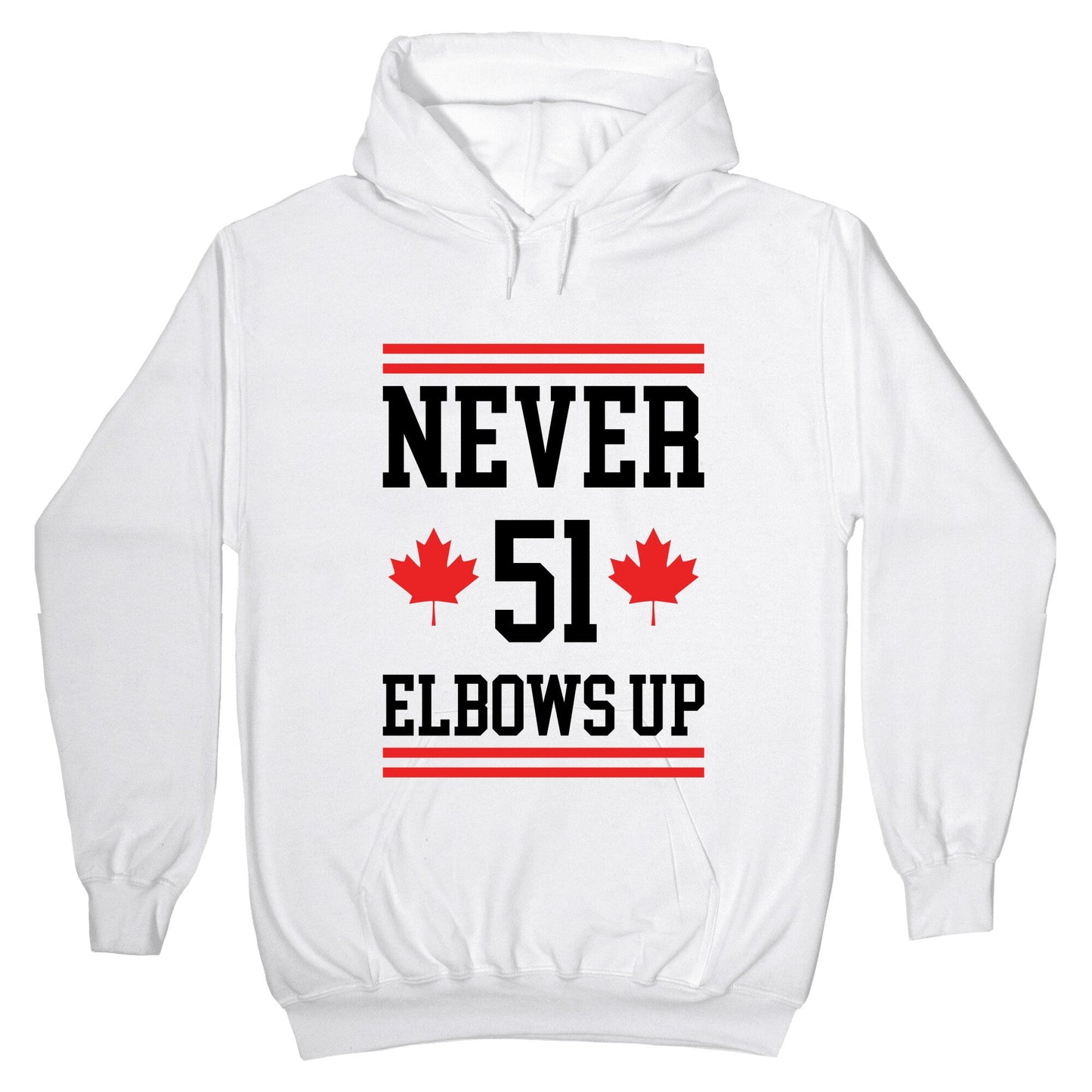 Elbows Up Never 51 Hoodie