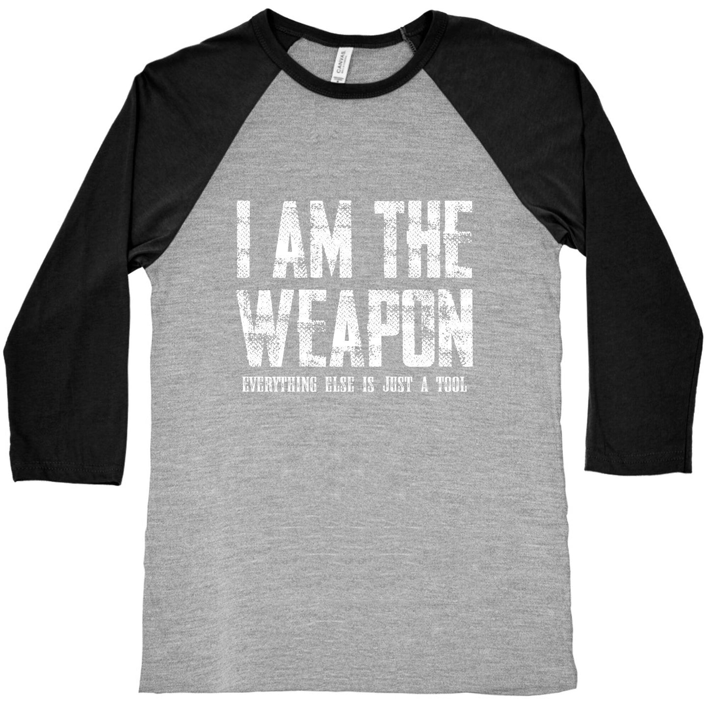 I Am The Weapon Baseball Tee