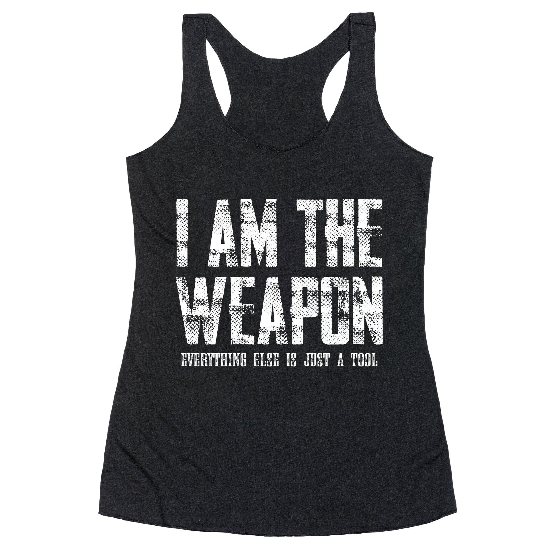 I Am The Weapon Racerback Tank
