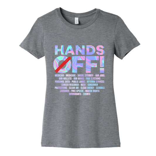 Hands Off Protest Womens Cotton Tee
