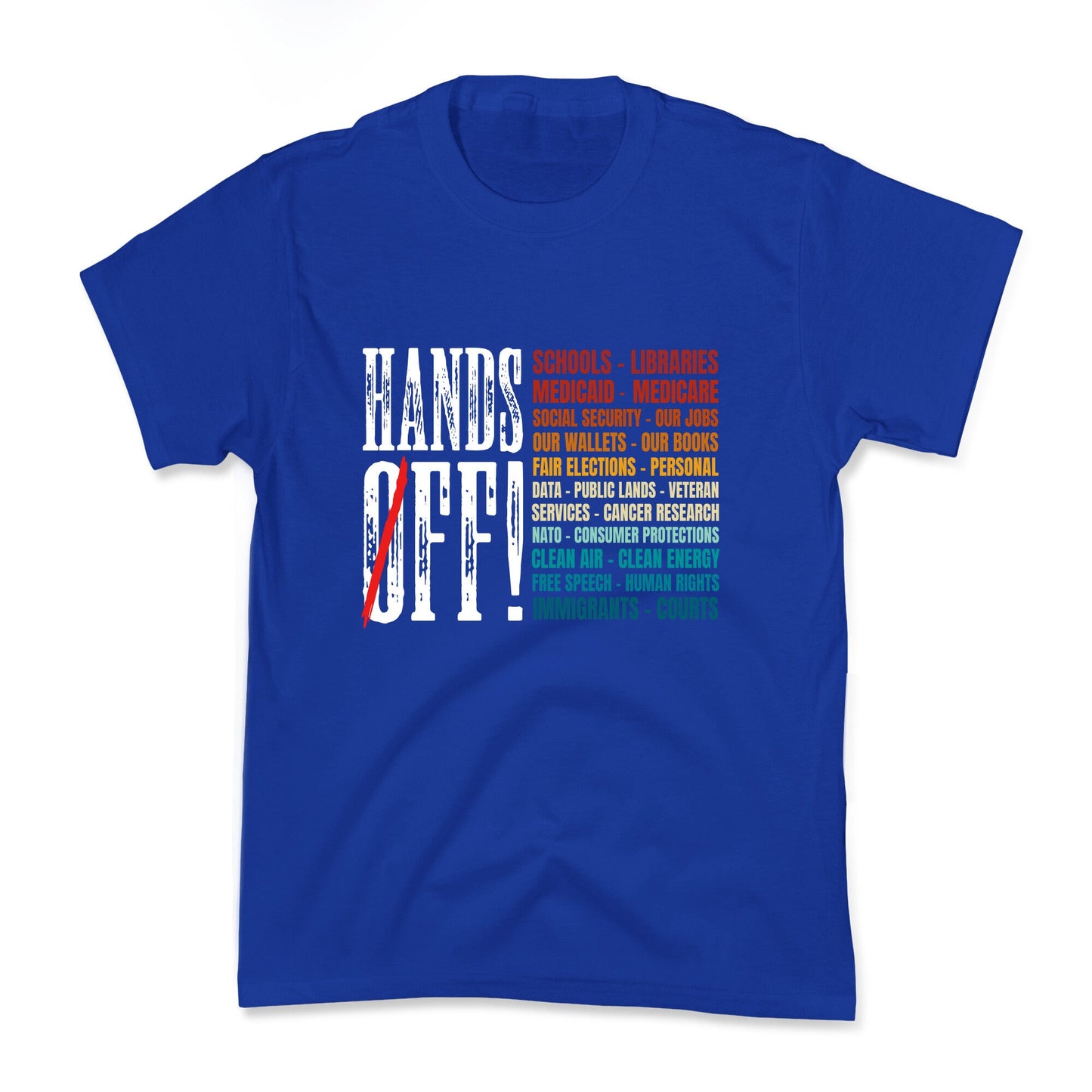 Hands Off Trump Protest Kids Tee