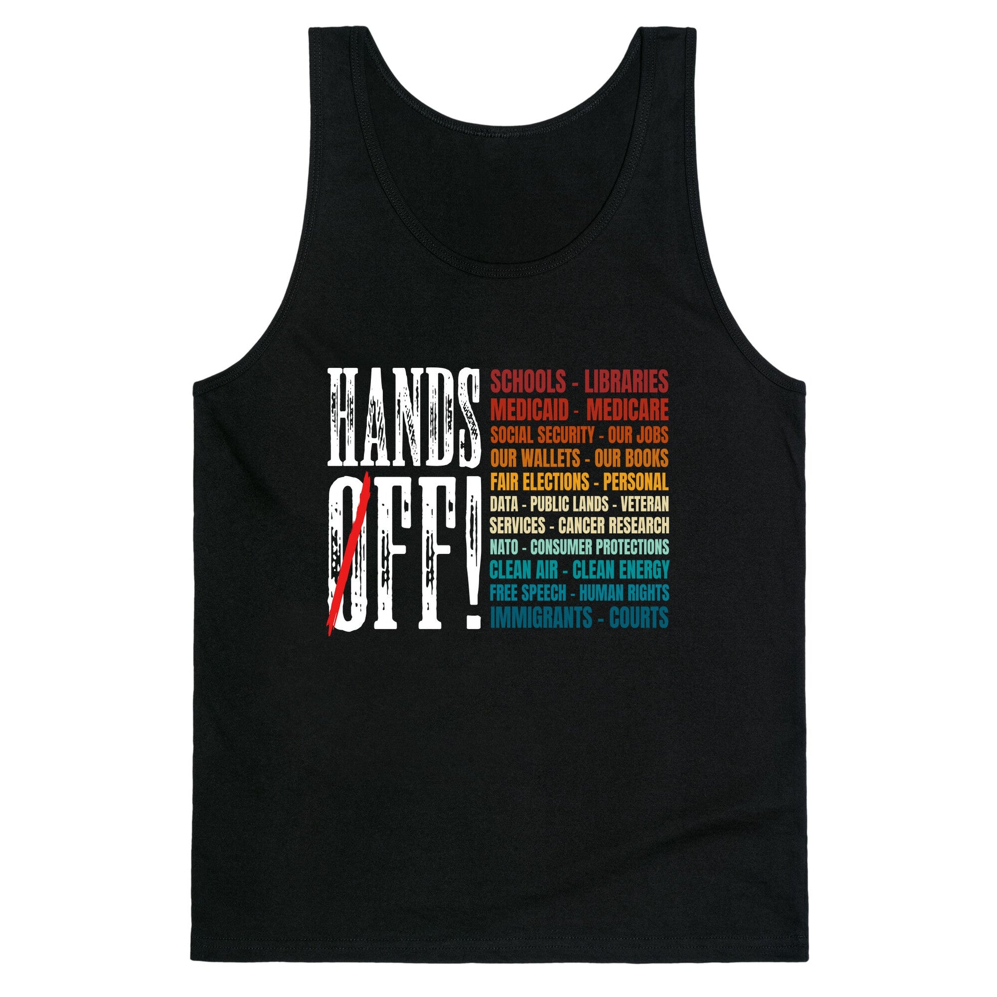 Hands Off Trump Protest Tank Top