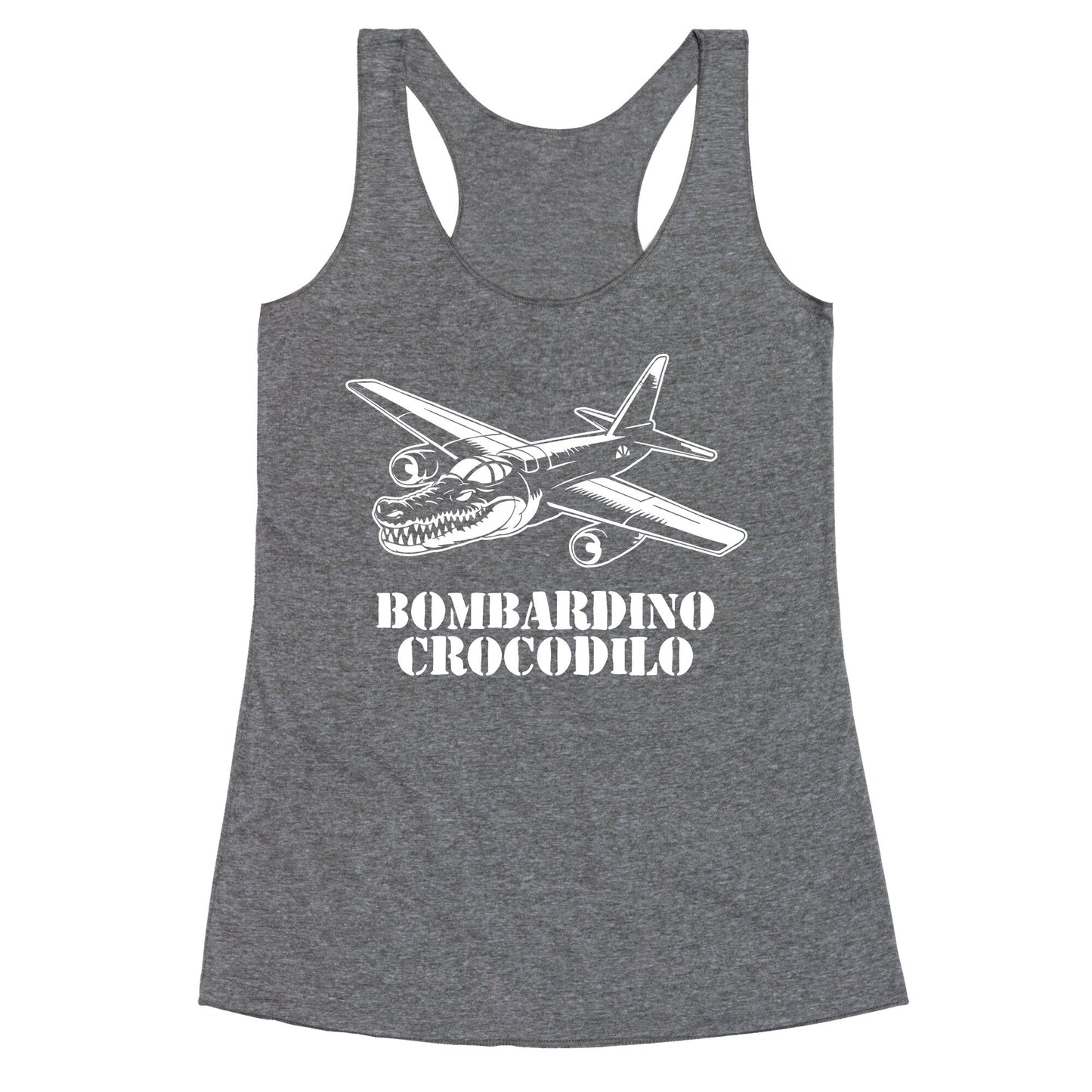 Bombardino Crocodilo Racerback Tank