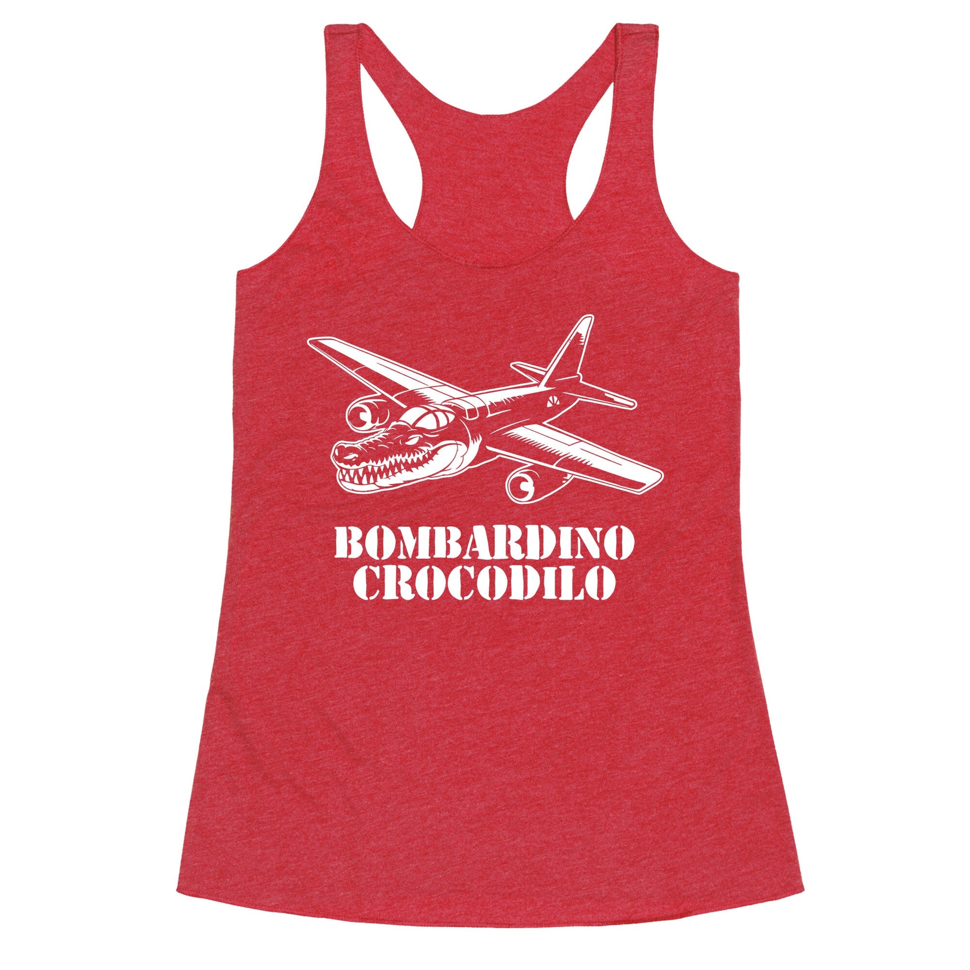 Bombardino Crocodilo Racerback Tank