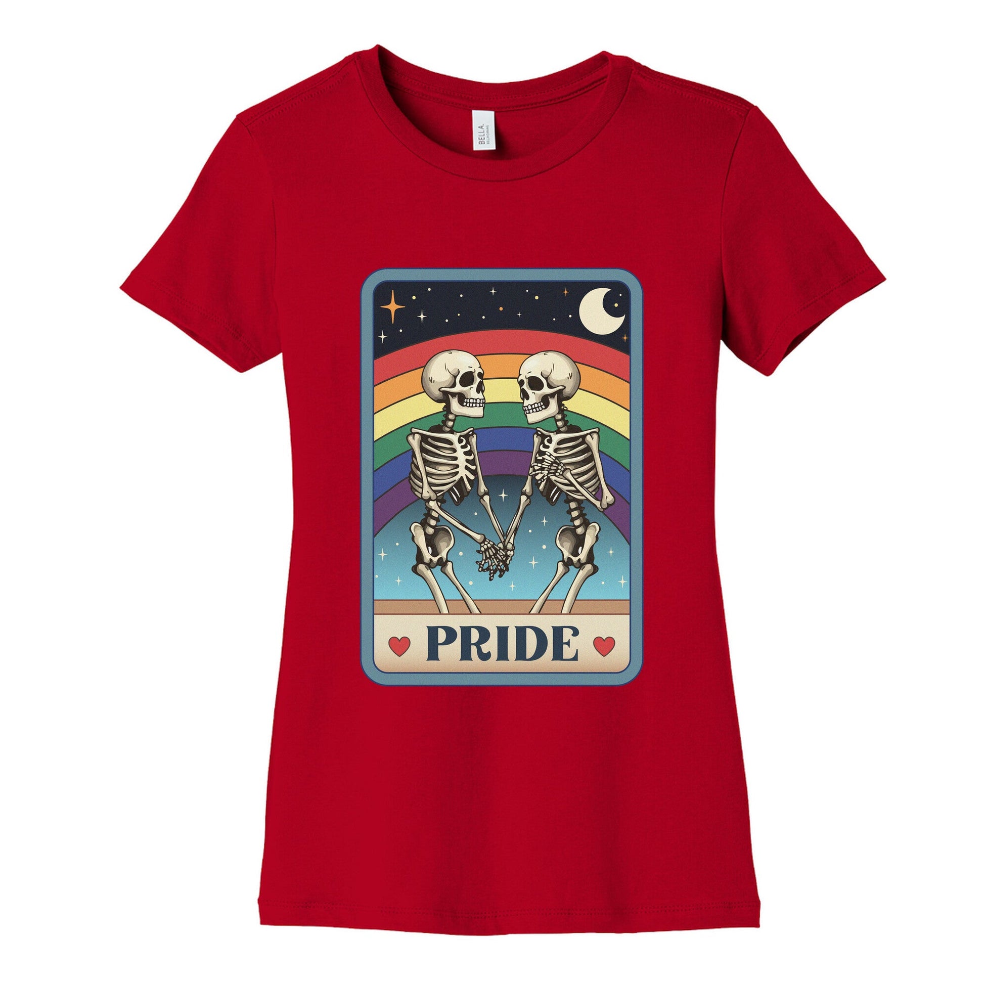 Rainbow Pride Tarot Card Womens Cotton Tee