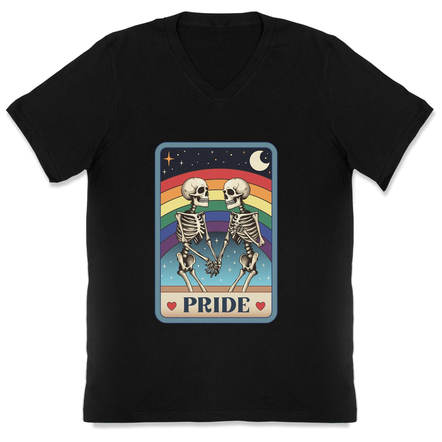 Rainbow Pride Tarot Card V-Neck