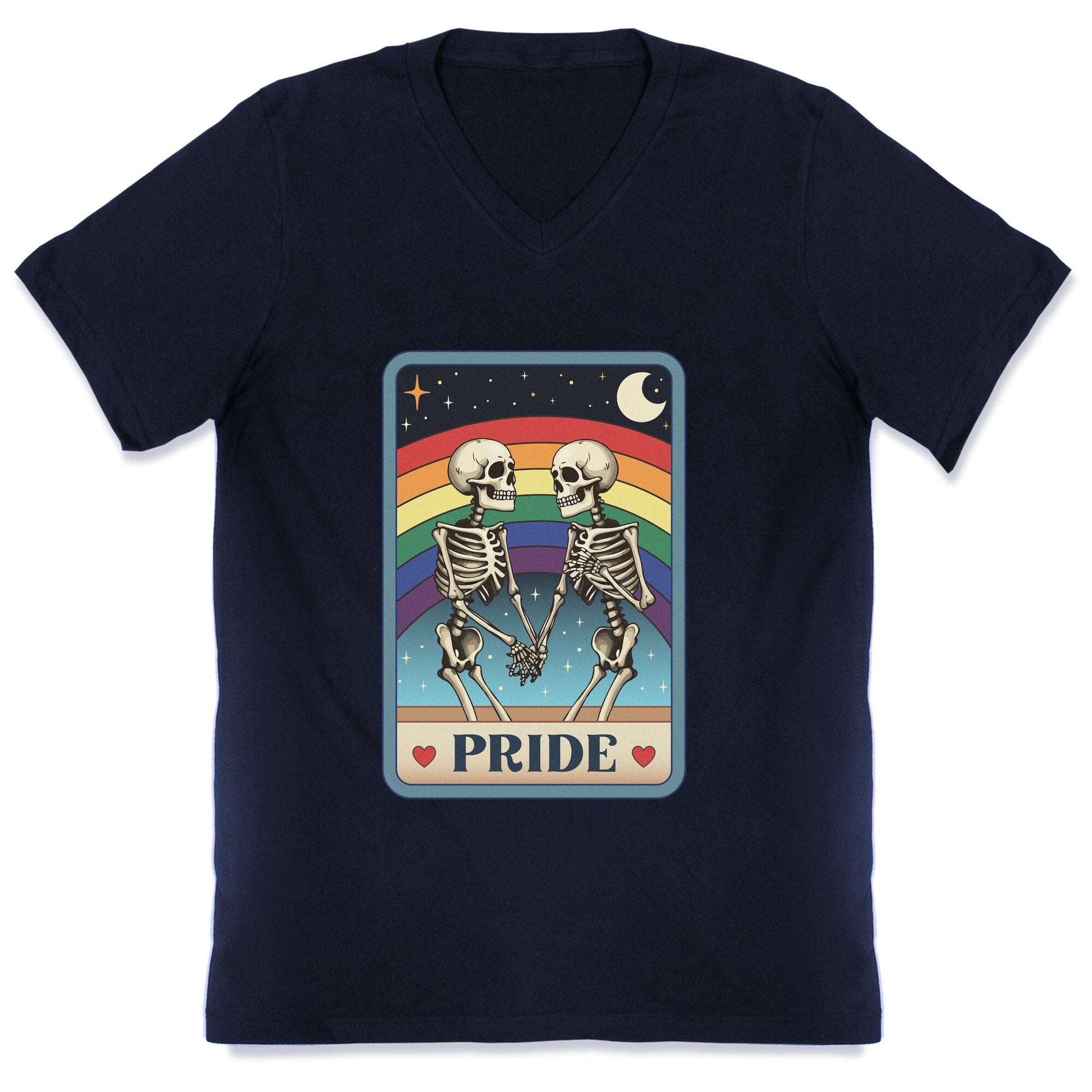 Rainbow Pride Tarot Card V-Neck