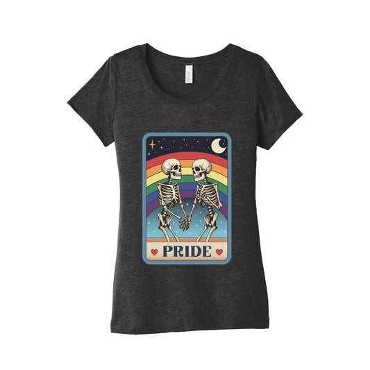 Rainbow Pride Tarot Card Womens Triblend Tee