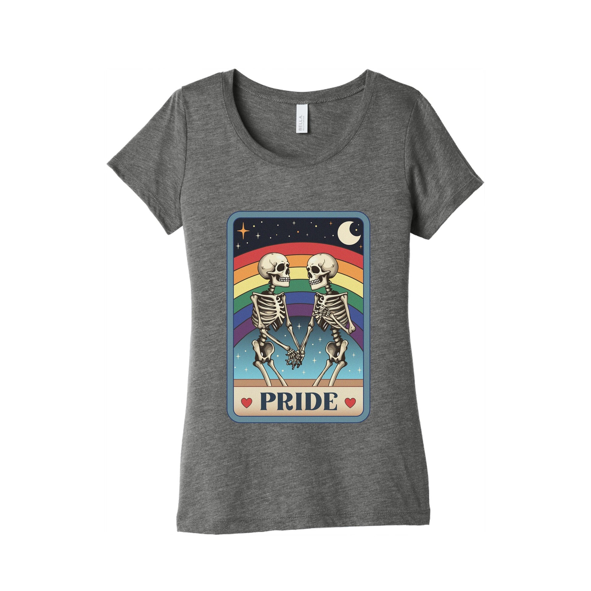 Rainbow Pride Tarot Card Womens Triblend Tee