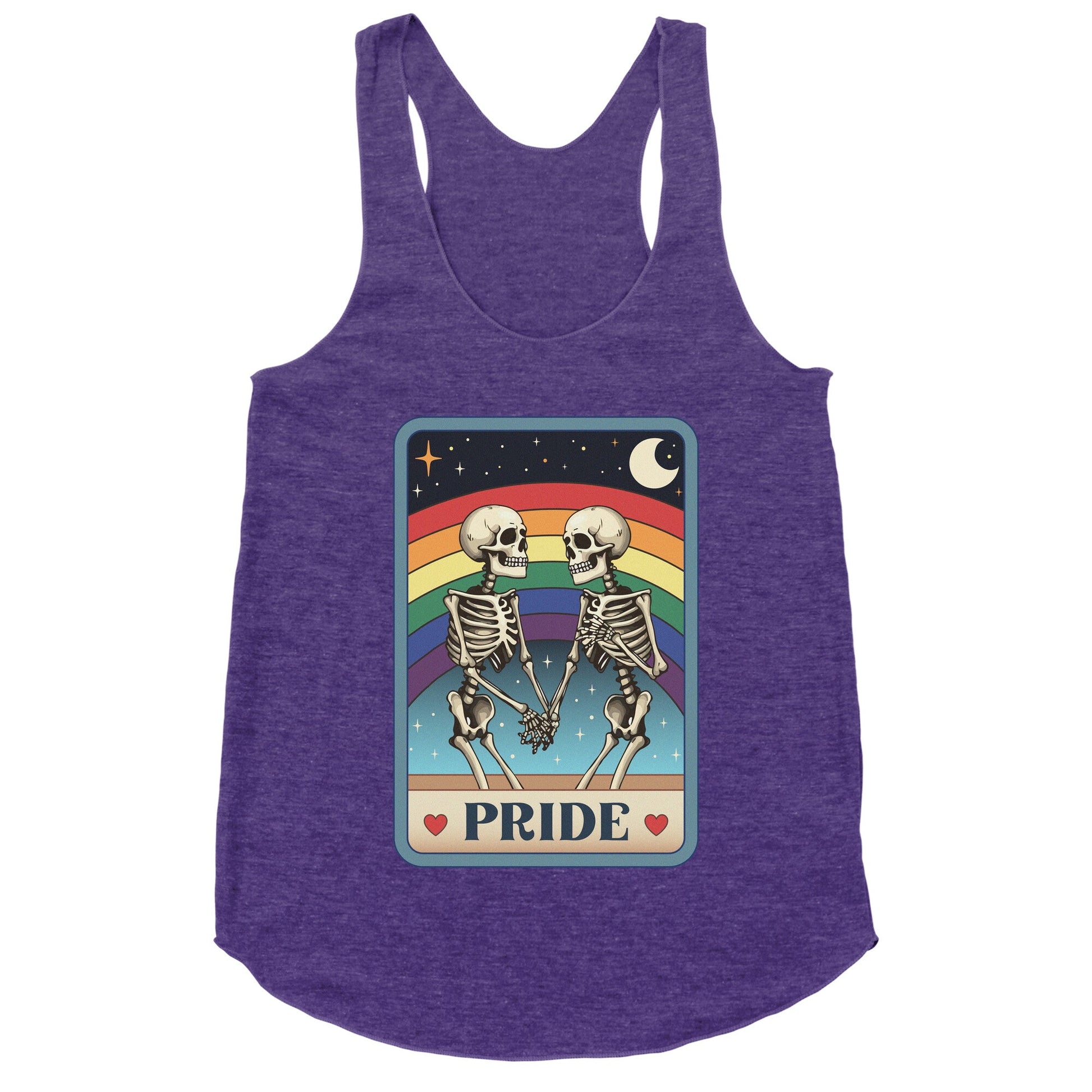 Rainbow Pride Tarot Card Racerback Tank