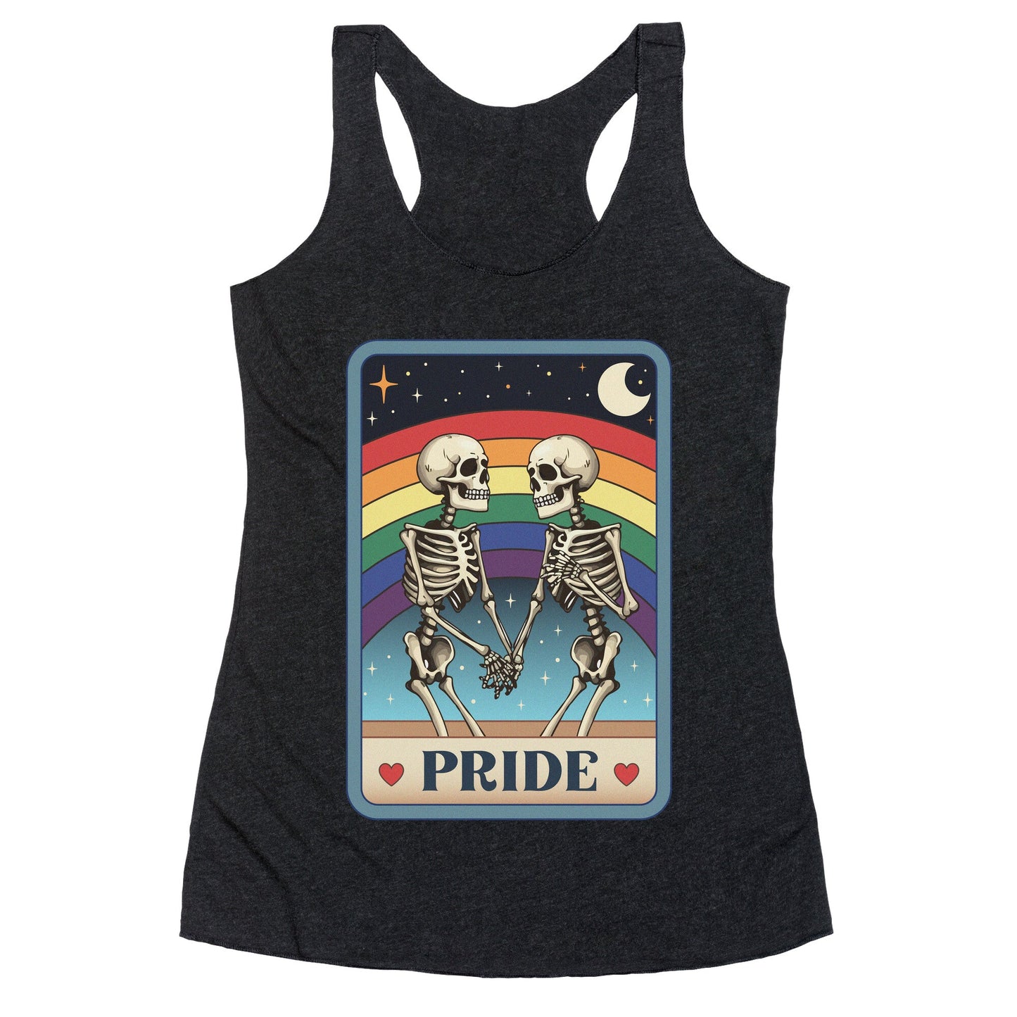 Rainbow Pride Tarot Card Racerback Tank