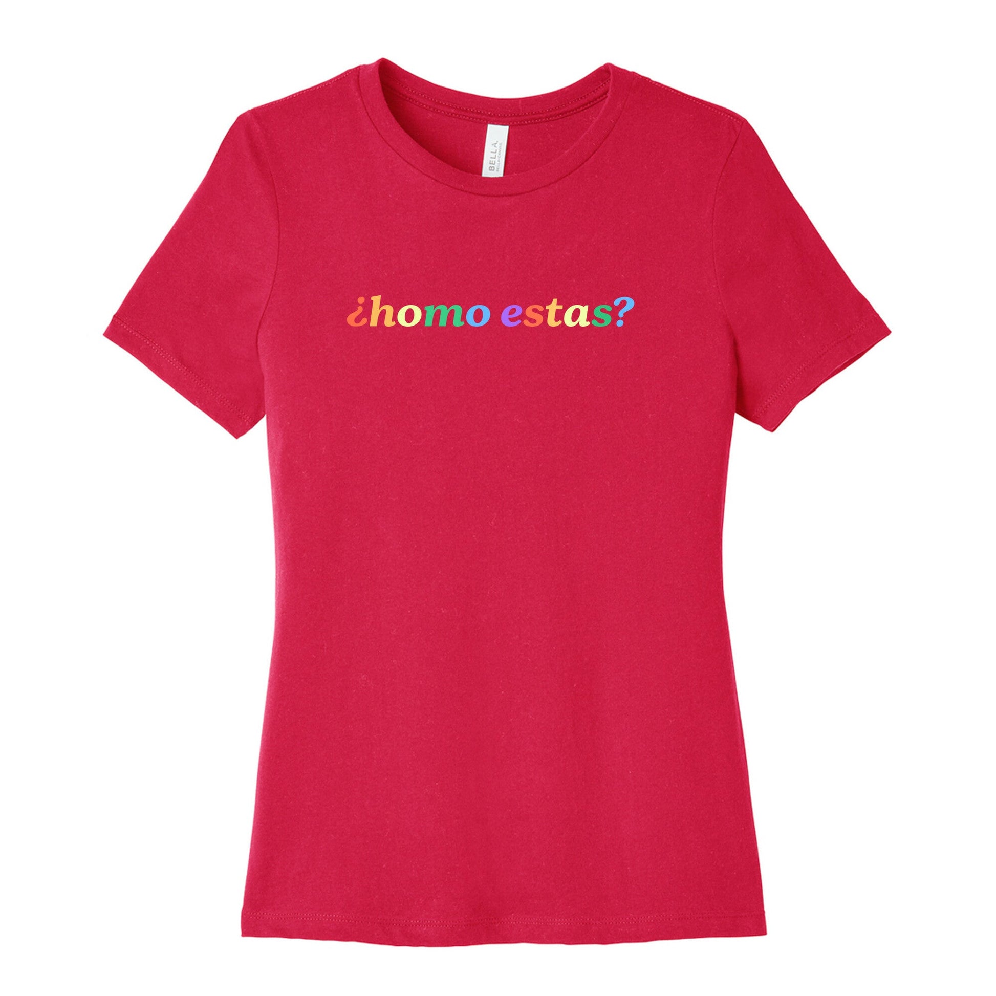 Homo Estas Rainbow Womens Relaxed Fit Cotton Tee