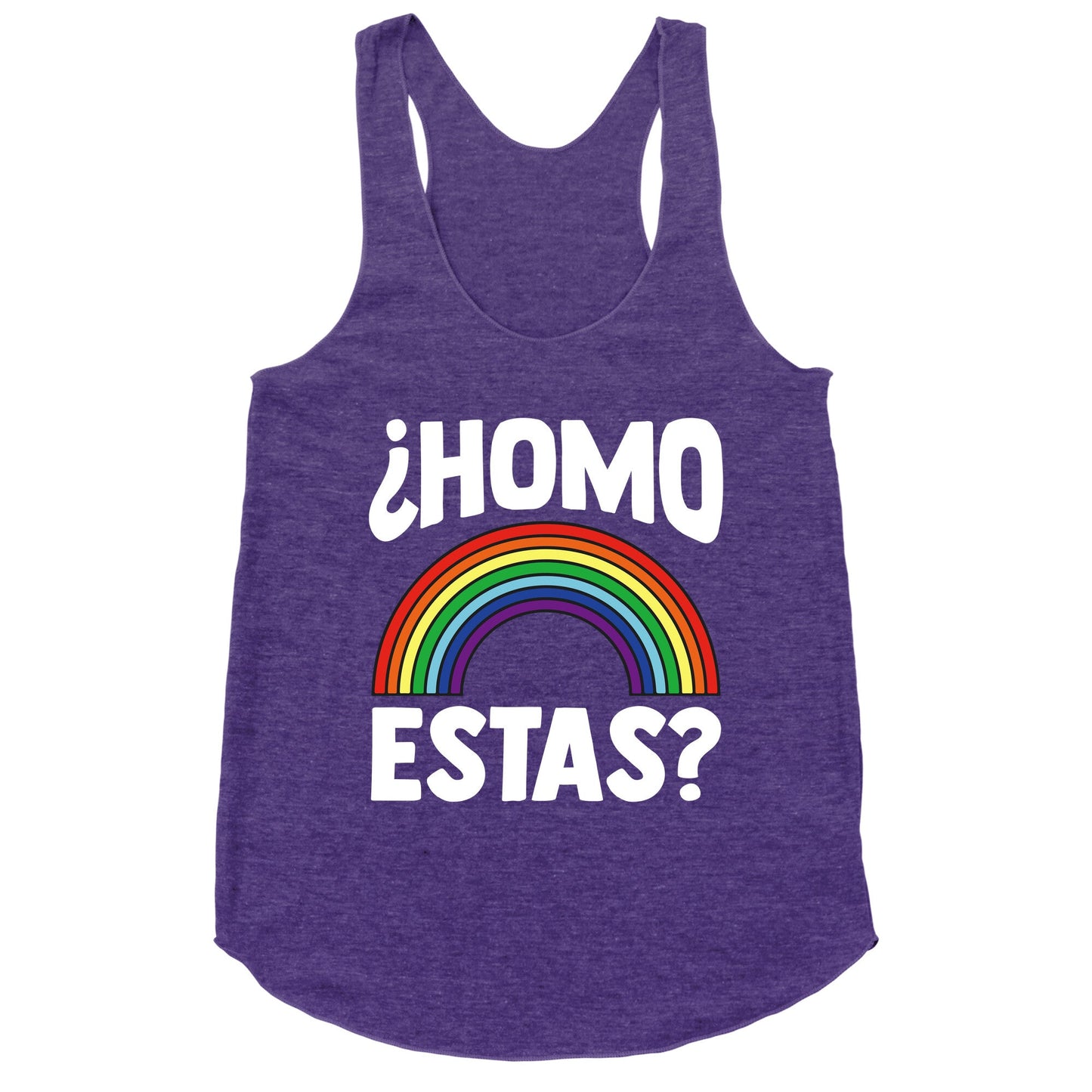 Homo Estas Rainbow Pride Racerback Tank