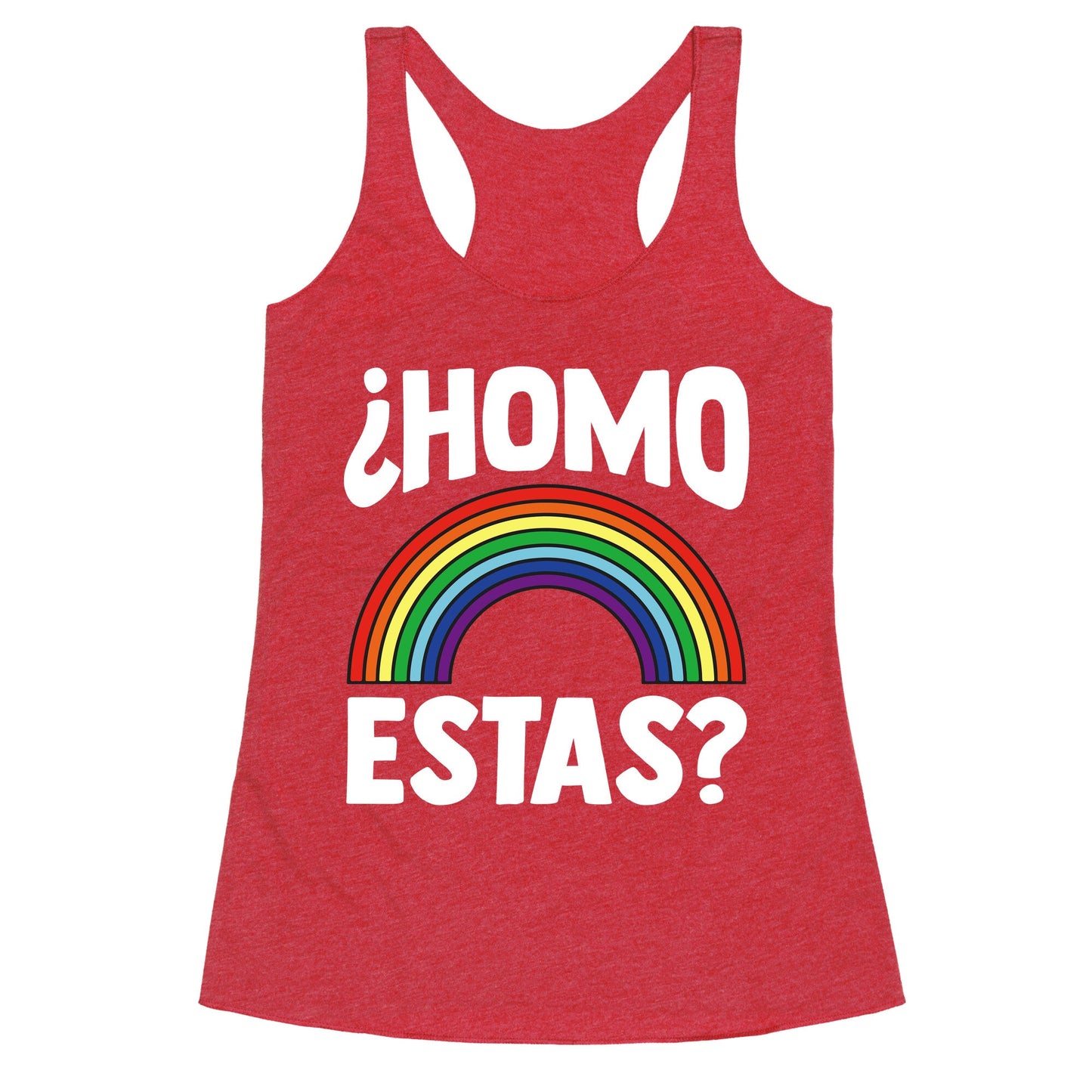 Homo Estas Rainbow Pride Racerback Tank