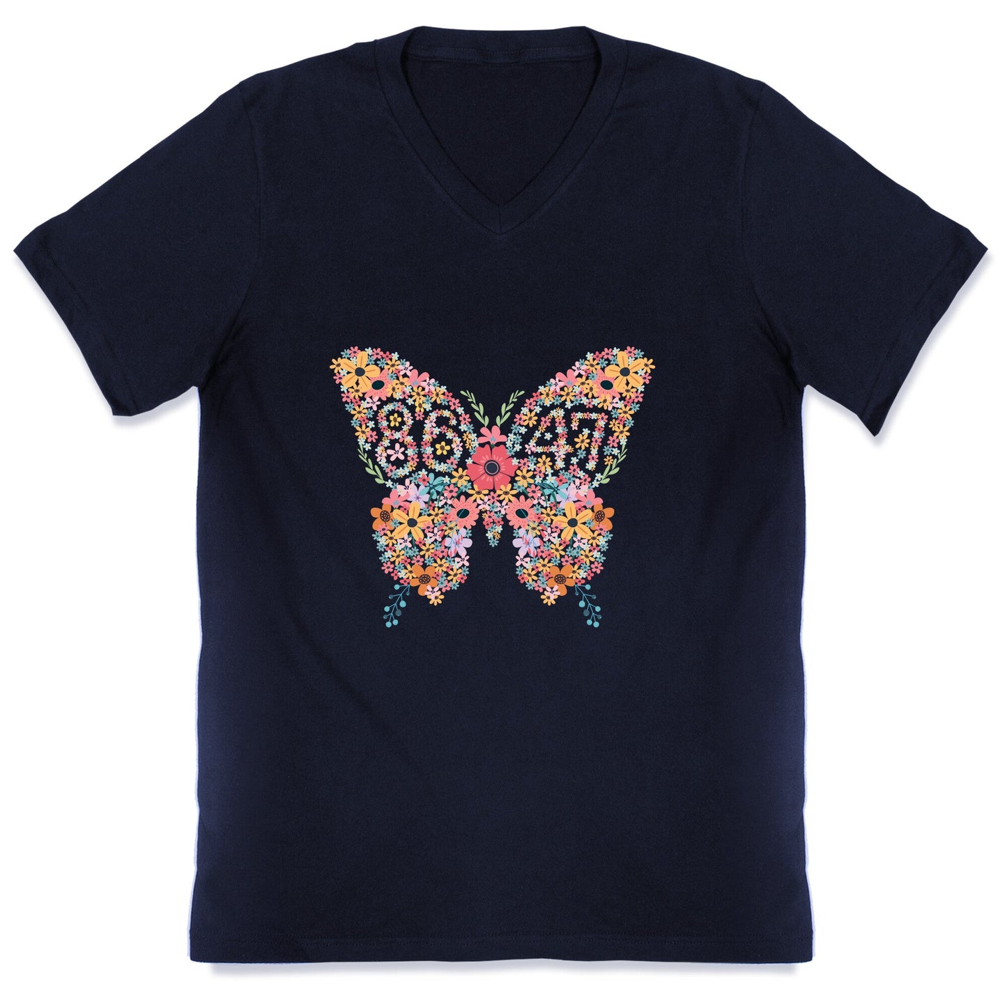 8647 Anti Trump Butterfly V-Neck