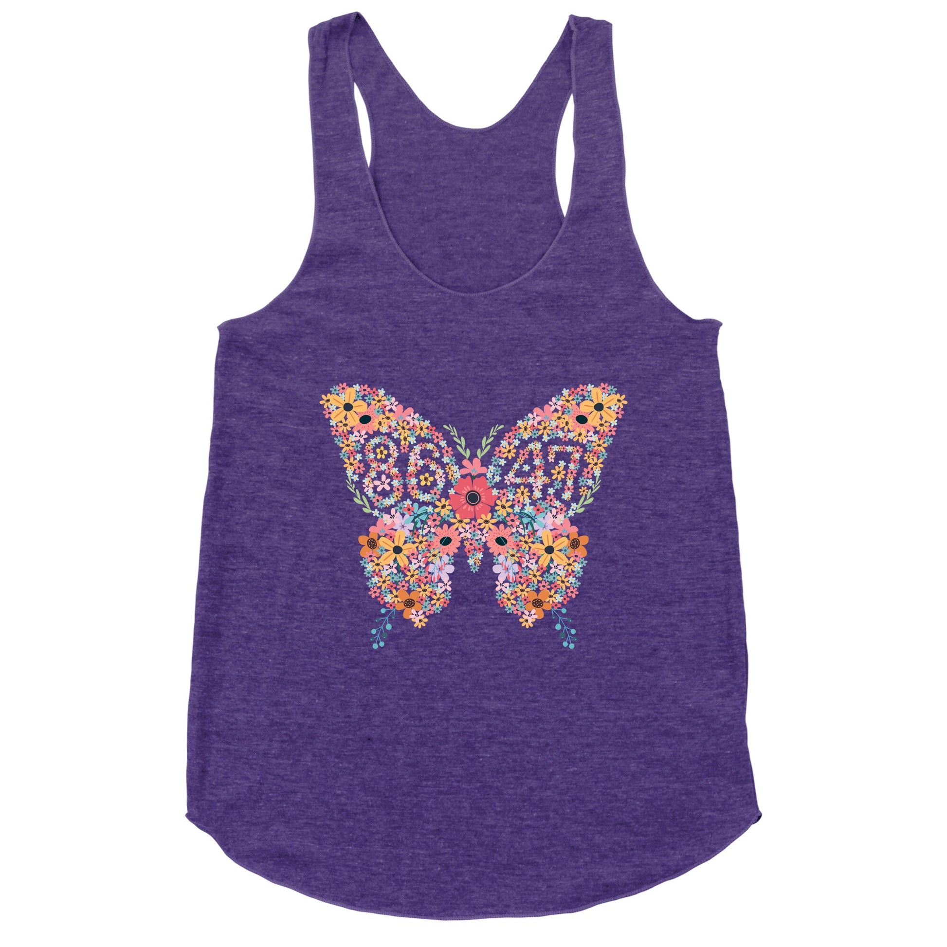 8647 Anti Trump Butterfly Racerback Tank