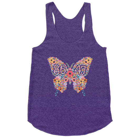 8647 Anti Trump Butterfly Racerback Tank