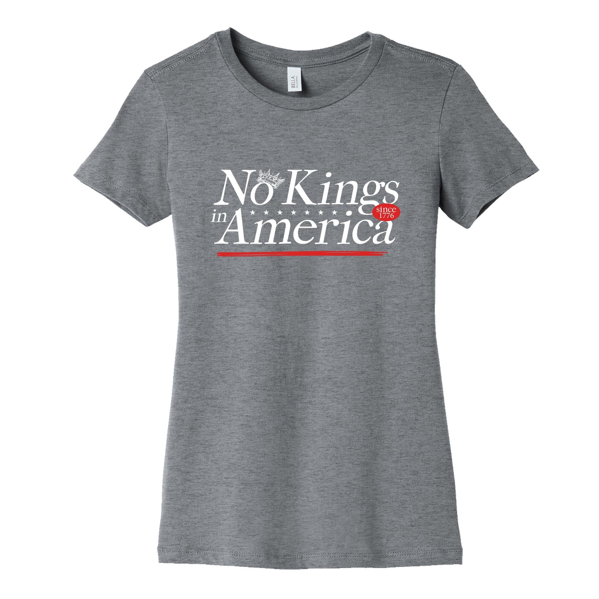 No Kings In America Anti Trump Womens Cotton Tee