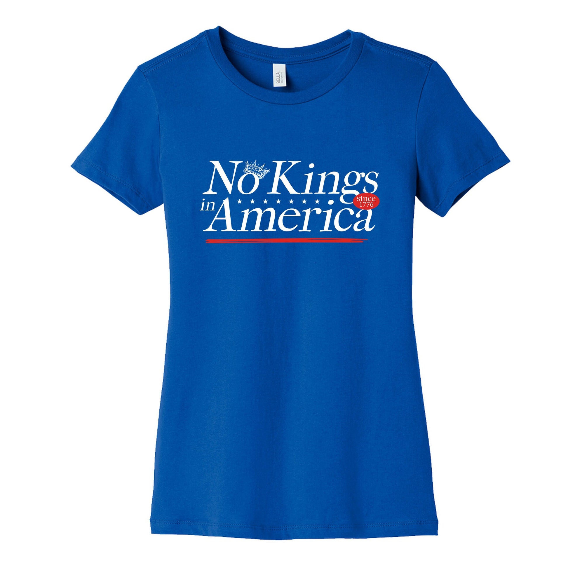 No Kings In America Anti Trump Womens Cotton Tee