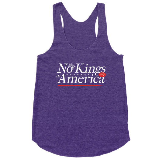 No Kings In America Anti Trump Racerback Tank