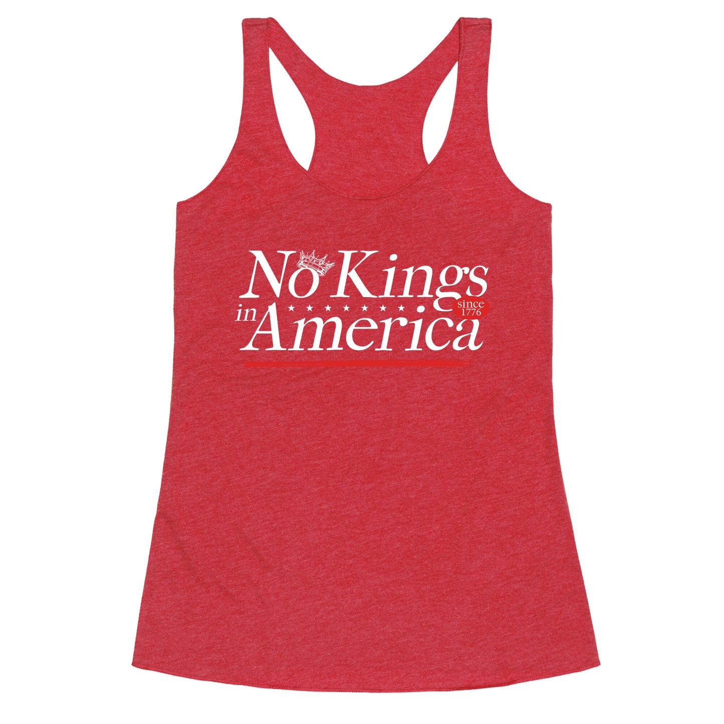 No Kings In America Anti Trump Racerback Tank