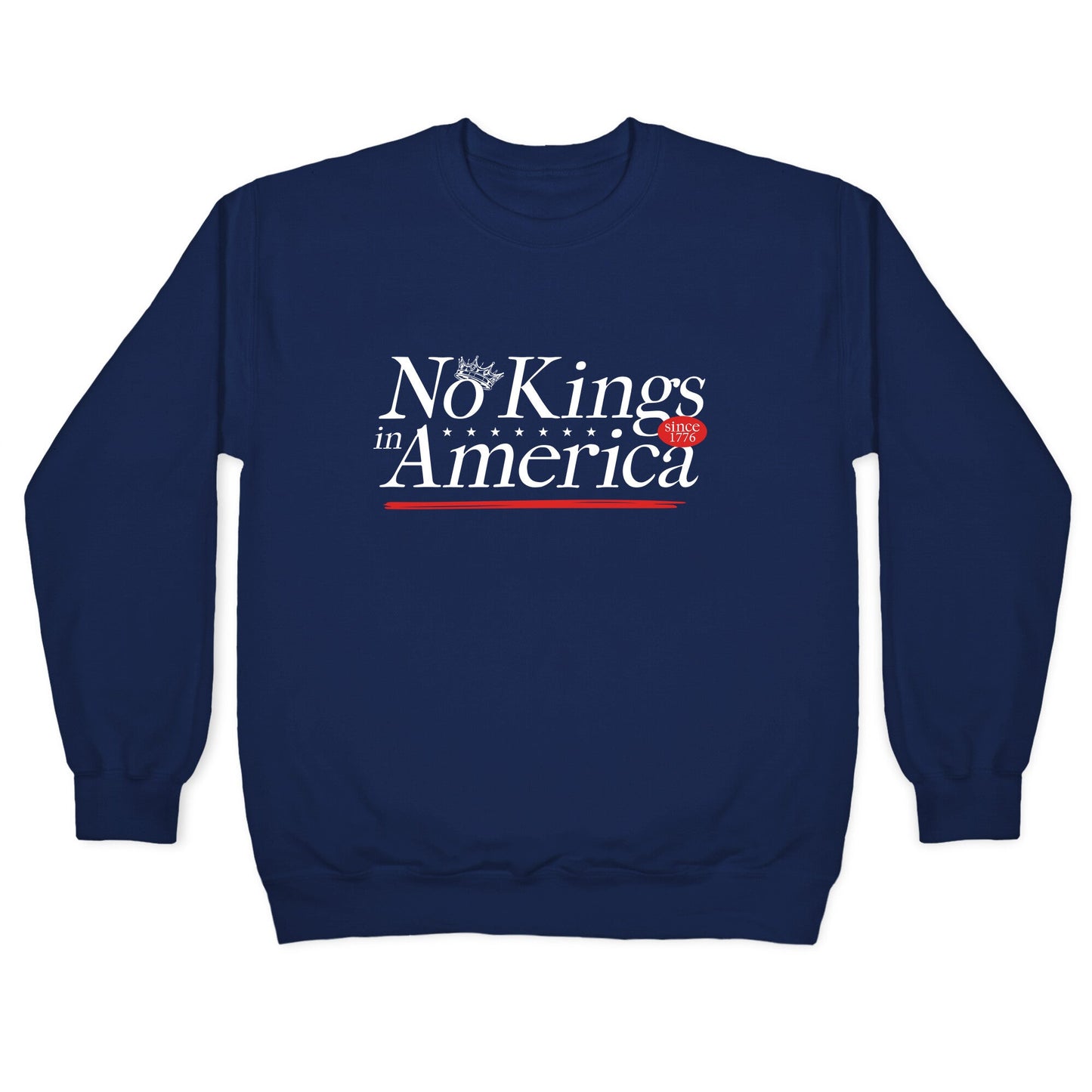 No Kings In America Anti Trump Crewneck Sweatshirt