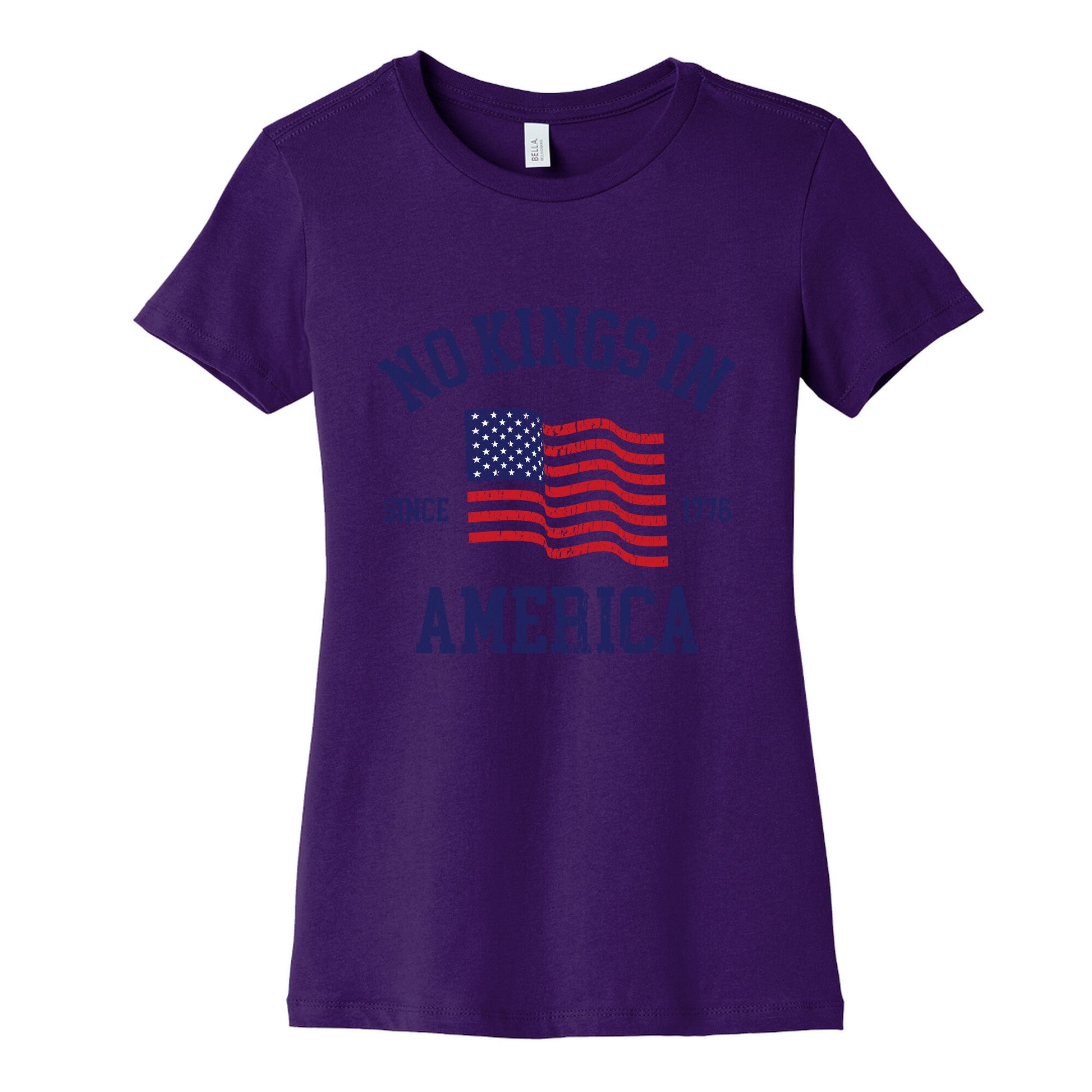 No Kings In America Since 1776 Womens Cotton Tee