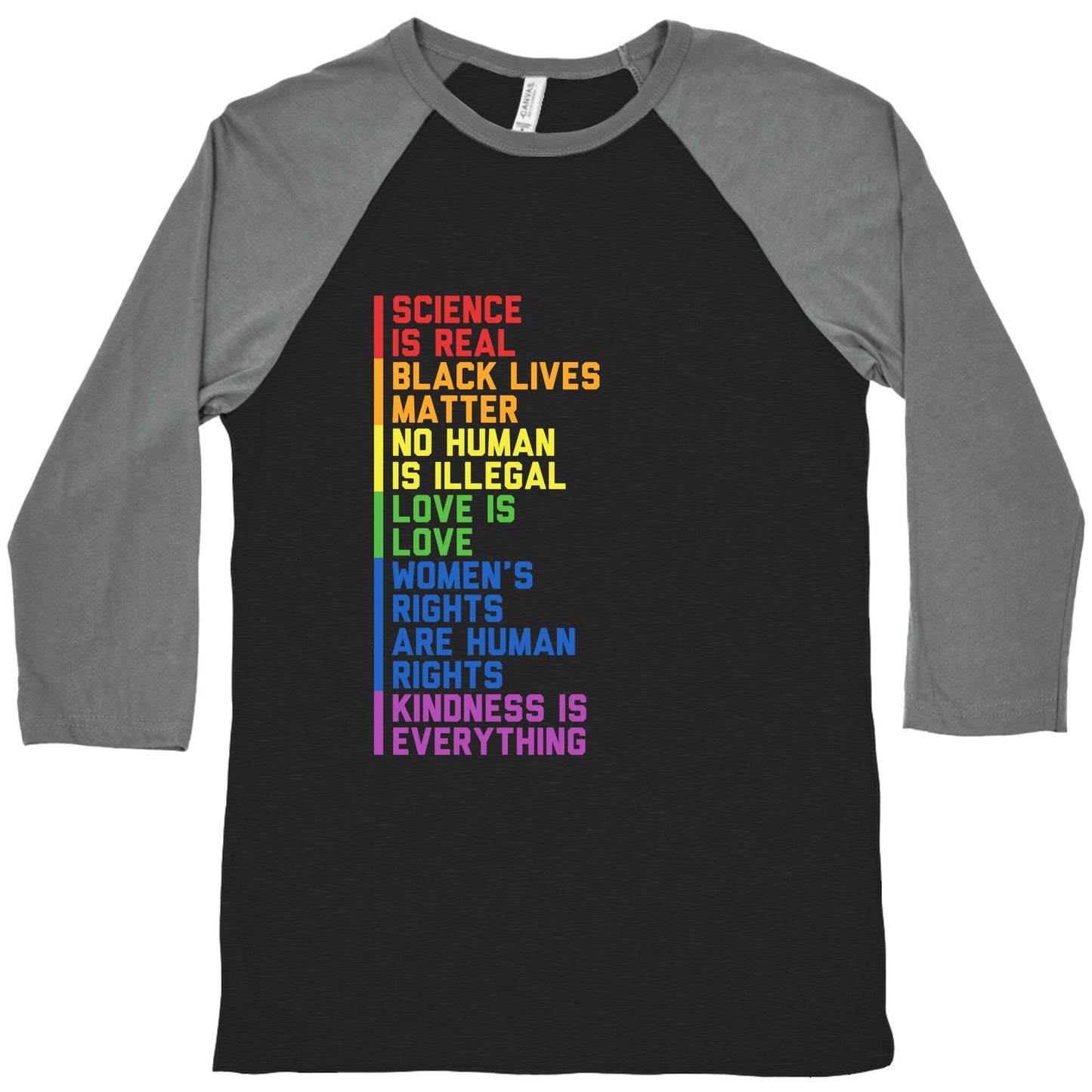 No Human Is Illegal Statement Baseball Tee