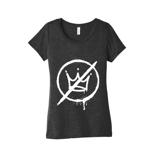 No Kings Crown Anti Trump Womens Triblend Tee