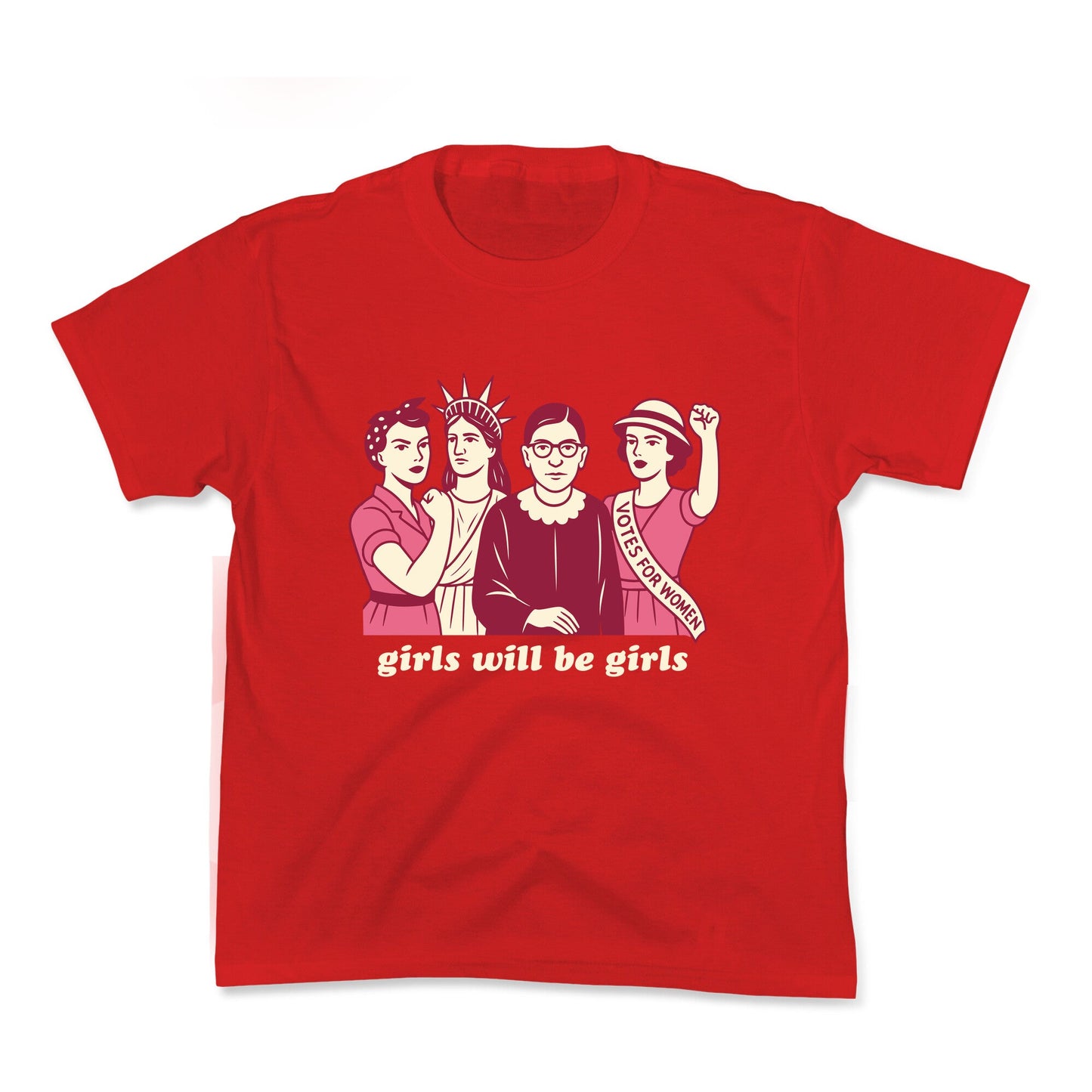Girls Will Be Girls Fourth of July Kids Tee