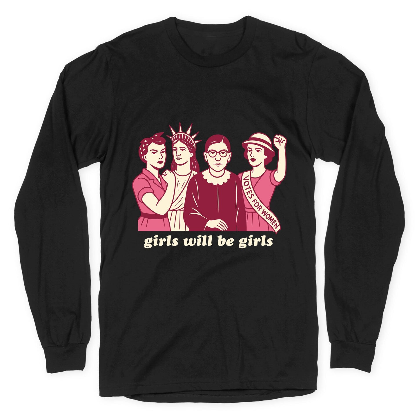 Girls Will Be Girls Fourth of July Longsleeve Tee