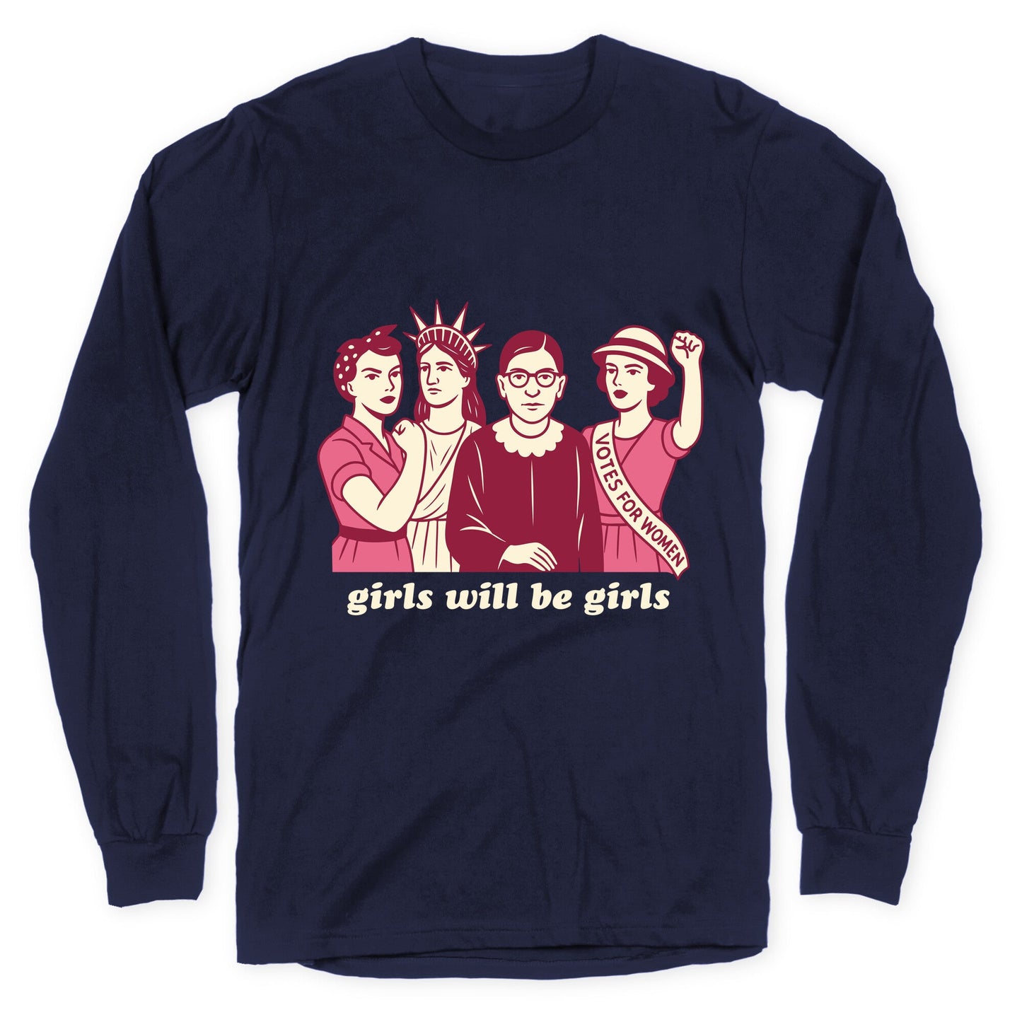 Girls Will Be Girls Fourth of July Longsleeve Tee